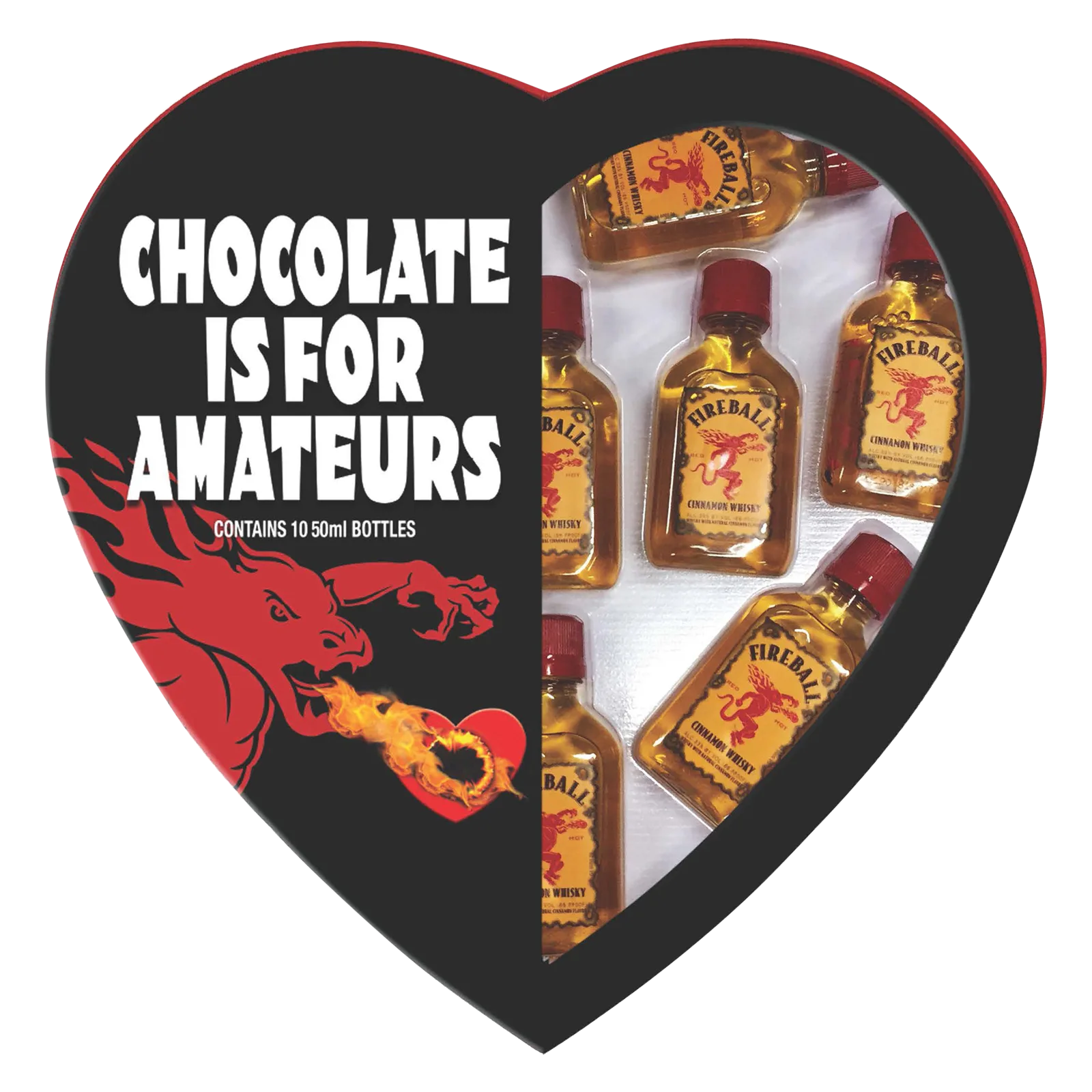 Fireball Cinnamon Whiskey Heart Gift Pack 10pk