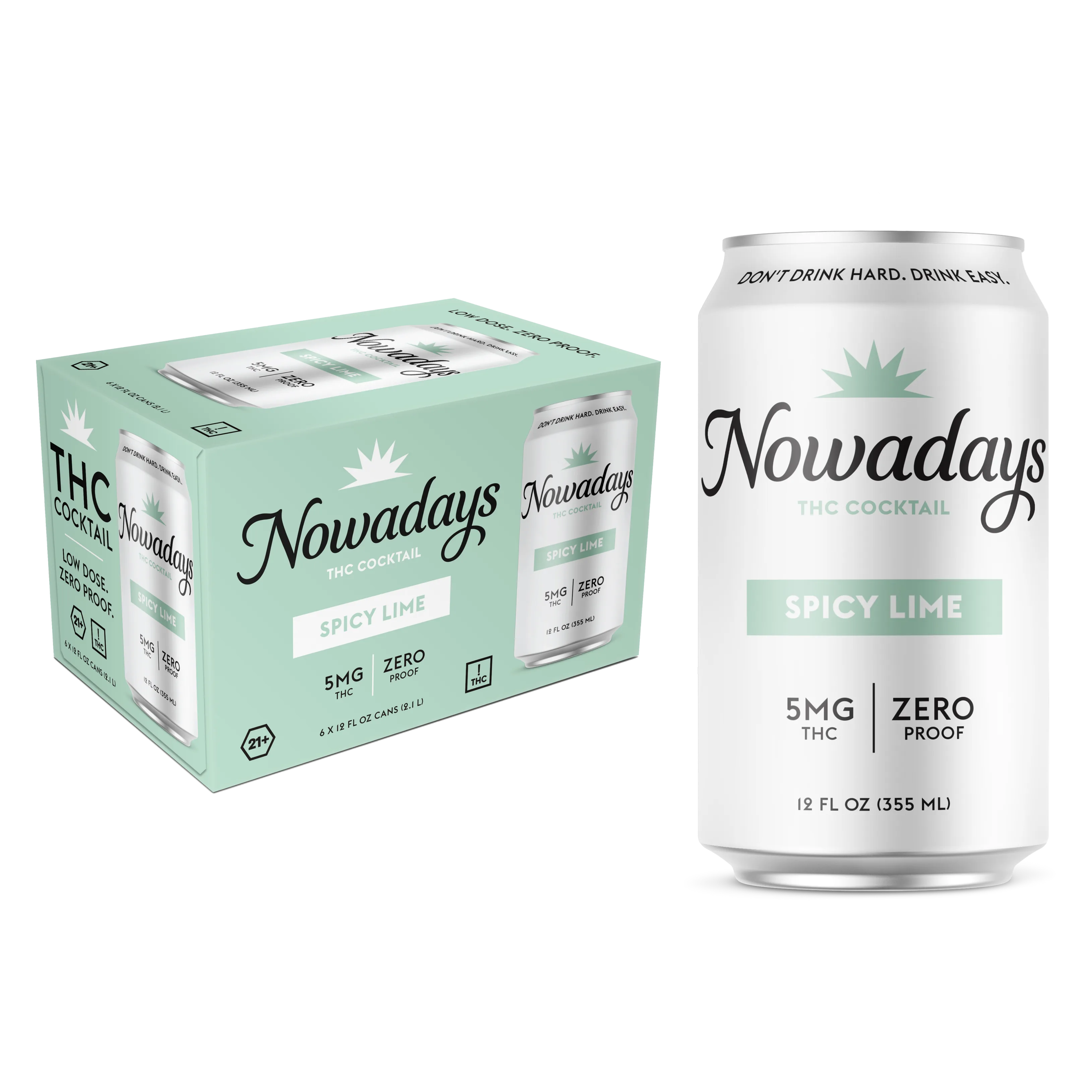 Nowadays Spicy Lime 5MG THC Drink 6pk Cans