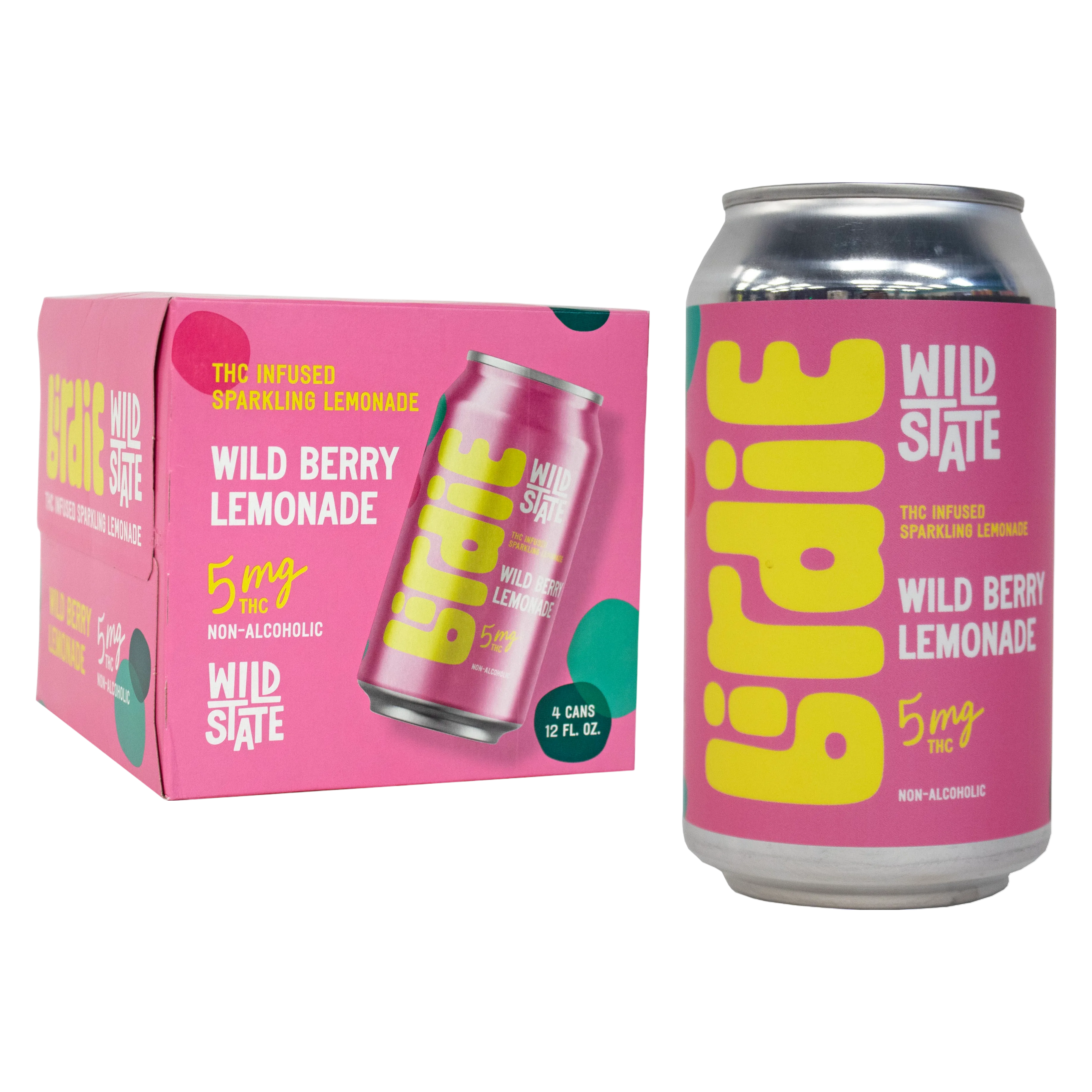 Birdie 5mg THC Wild Berry Lemonade 4pk Can