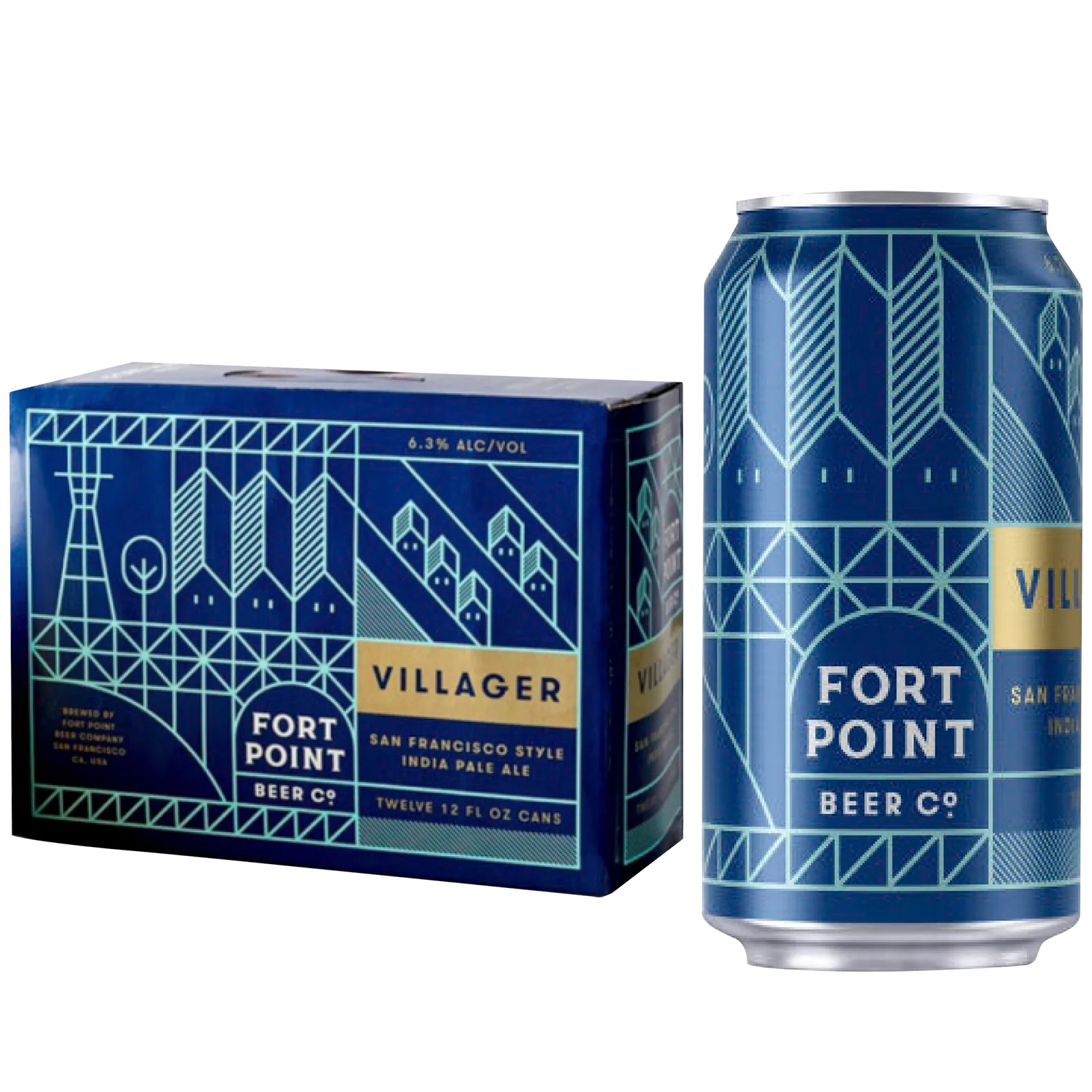 Fort Point Villager IPA 12pk Can 6.3% ABV