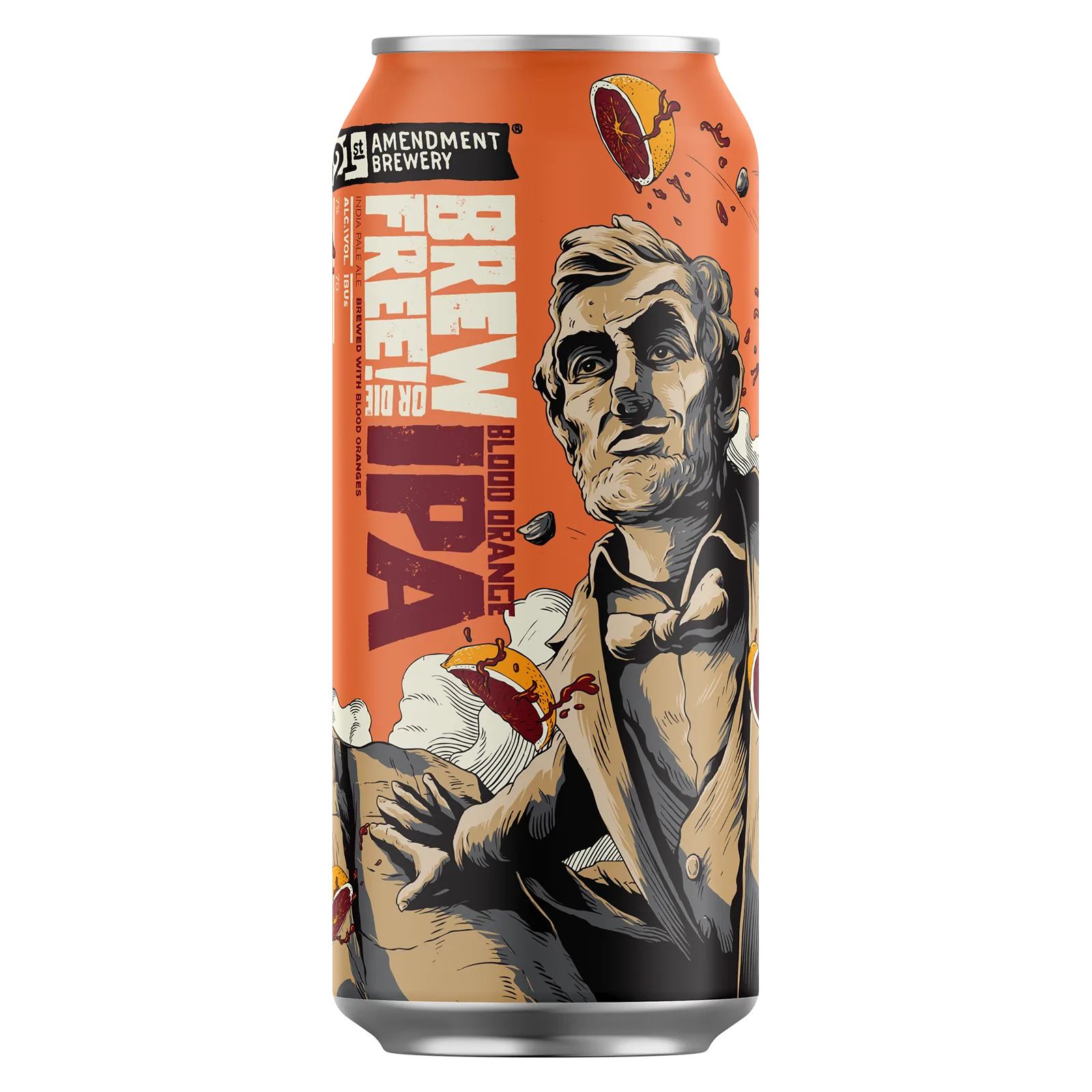 21st Amendment Brew Free or Die Blood Orange IPA Single 19.2oz Can 7.0% ABV