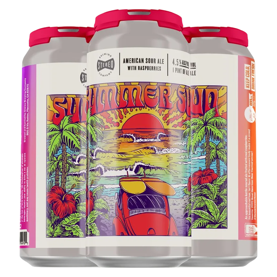 Stereo Brewing Summer Sun Sour 4pk 16oz Cans