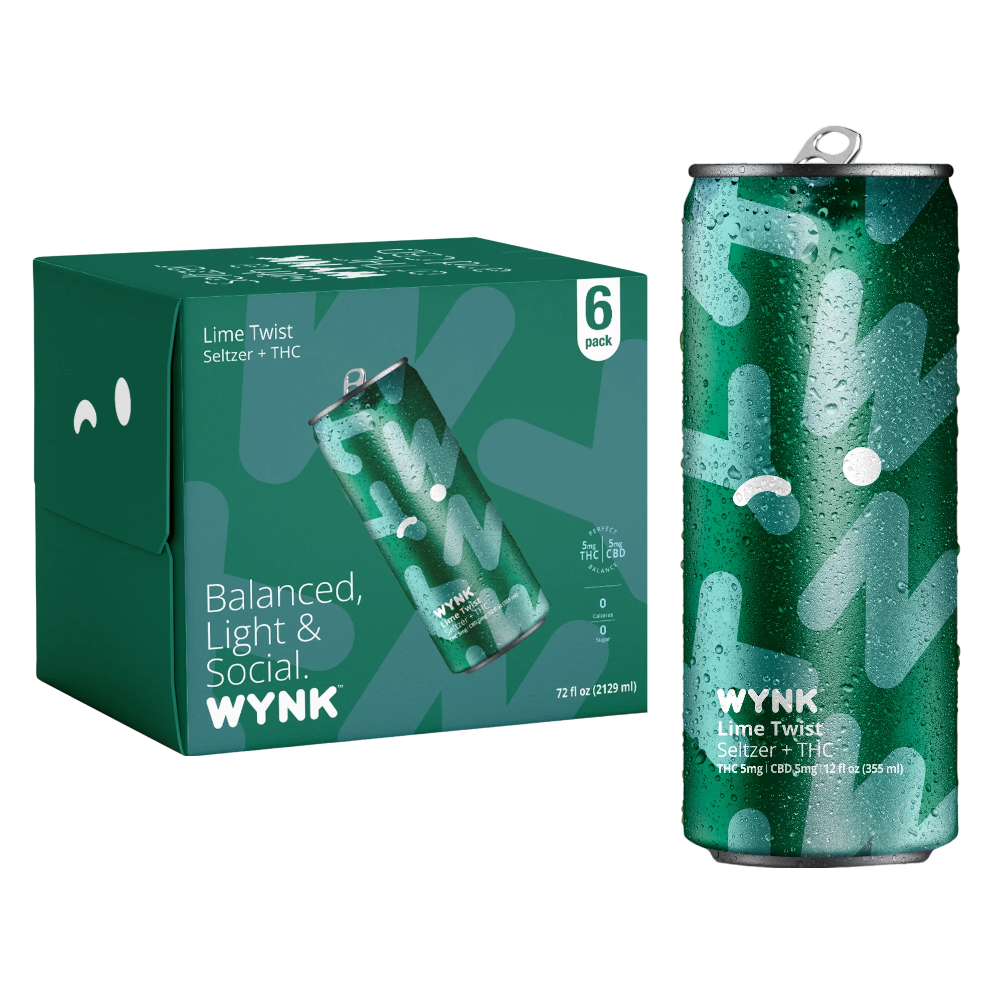 WYNK 5mg THC Lime Seltzer 6pk Can