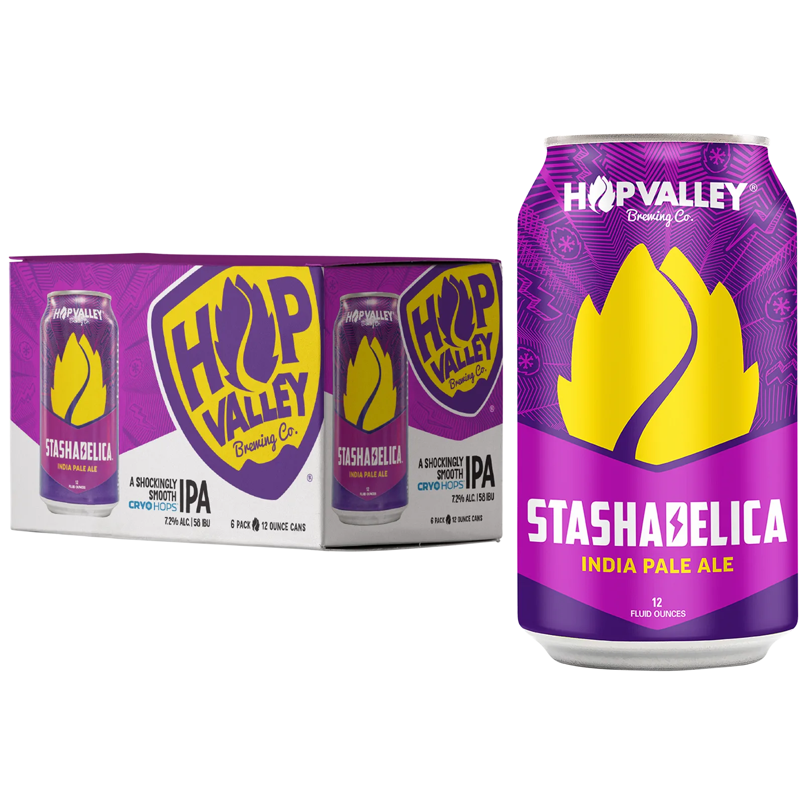 Hop Valley Stashadelica IPA 6pk Can 7.2% ABV