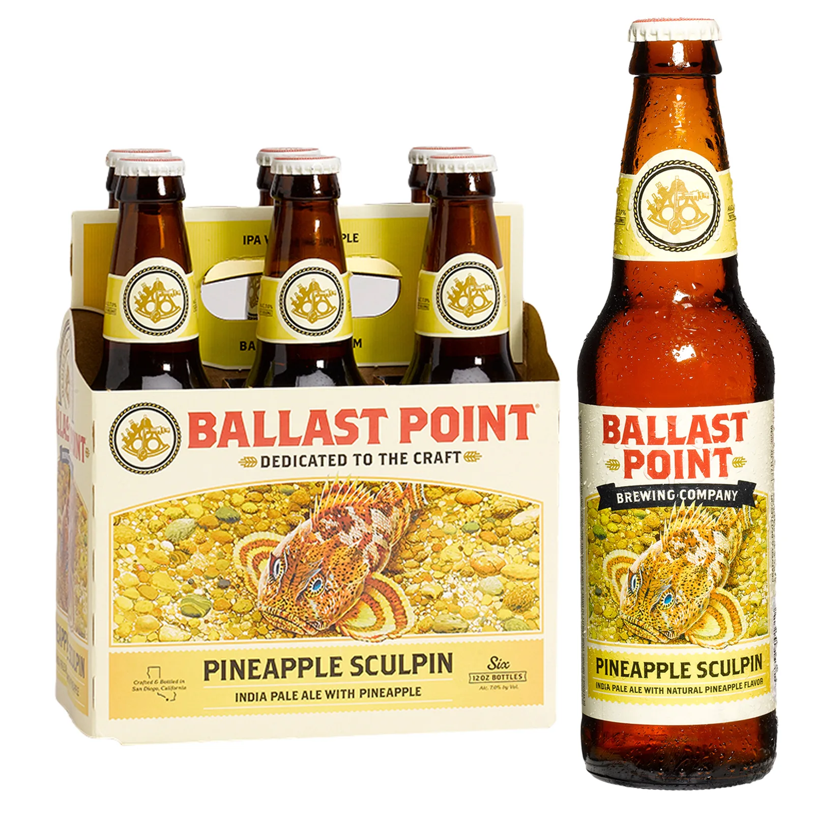 Do Not Use DNU Ballast Point Pineapple Sculpin 6 Bottles