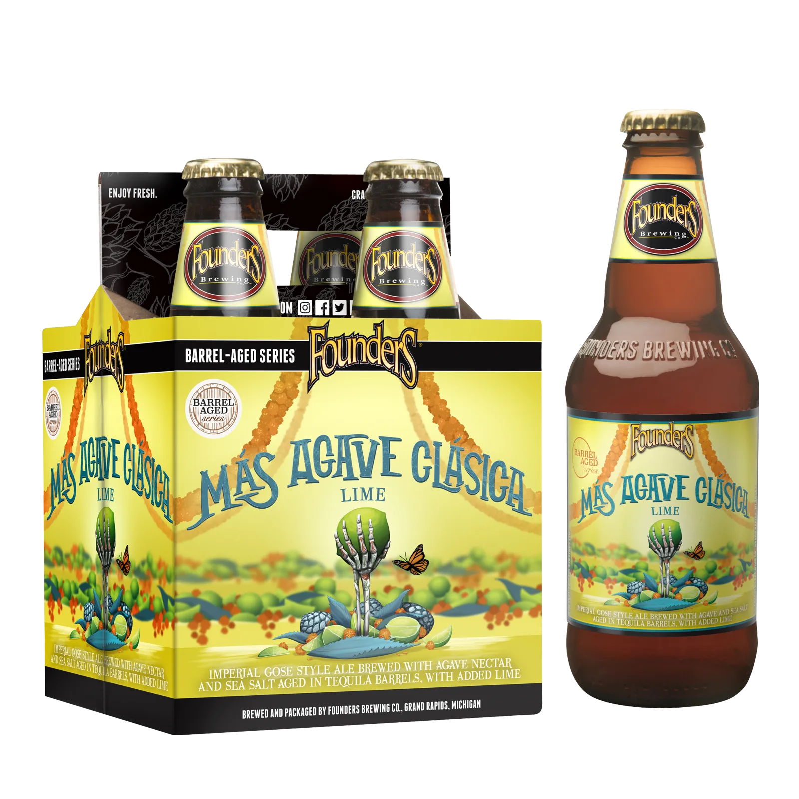 Founders Mas Agave 4pk Btl 10% ABV