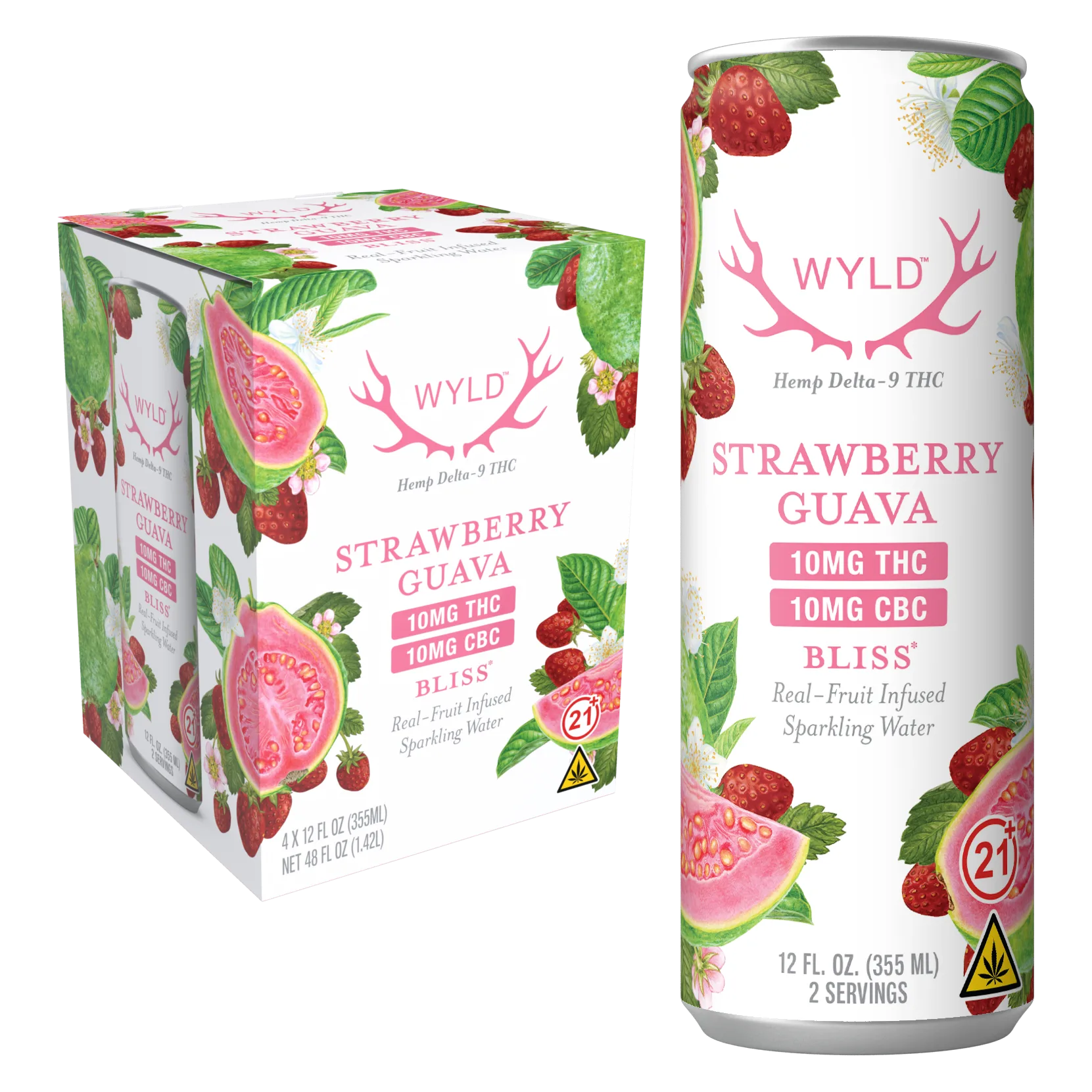 WYLD 10mg THC Strawberry Guava 4pk Can