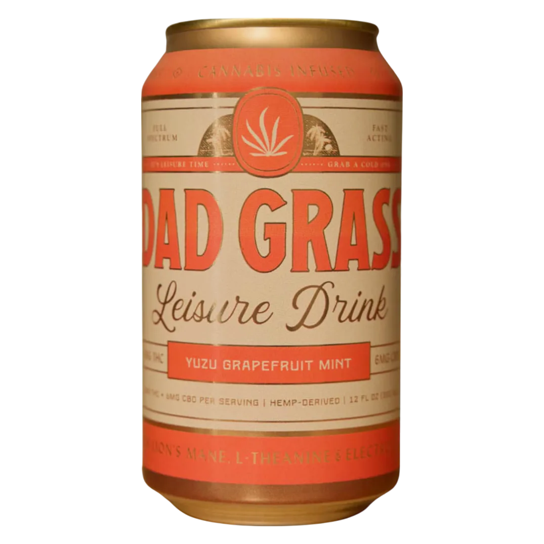 Dad Grass 3mg THC Yuzu Grapefruit Mint Leisure Drink Can