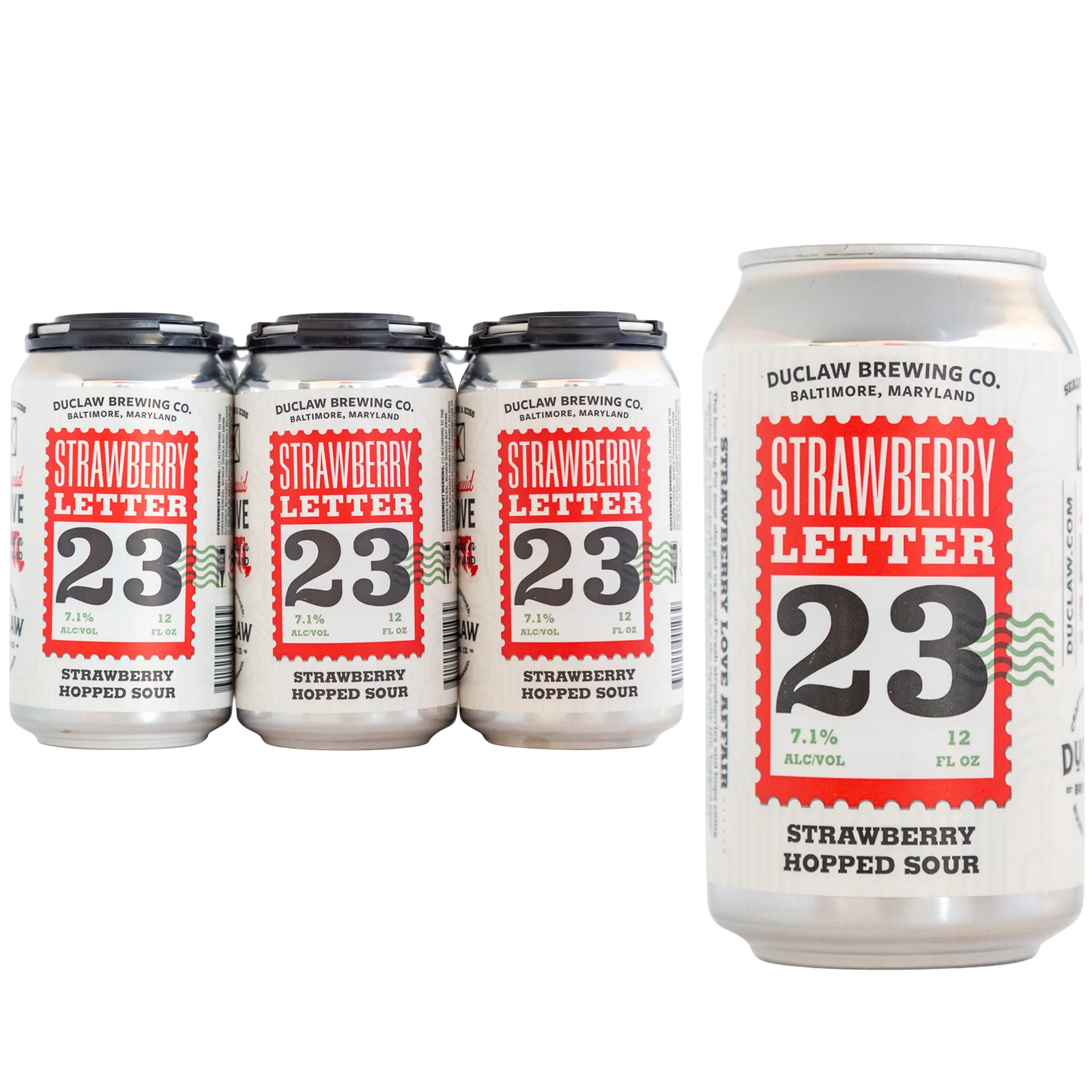 DuClaw Brewing Co. Strawberry Letter 23 Hoppy Sour 6pk Can 7.1% ABV