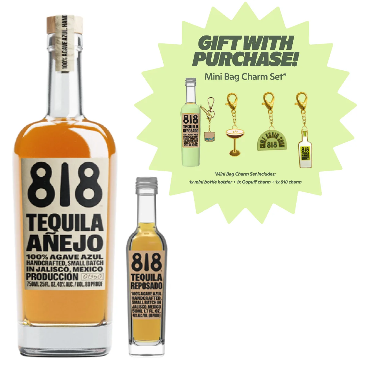 818 Tequila Anejo + Reposado + Gift With Purchase!