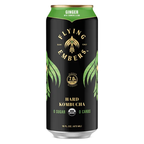 Flying Embers Ginger Hard Kombucha (16 OZ CAN)