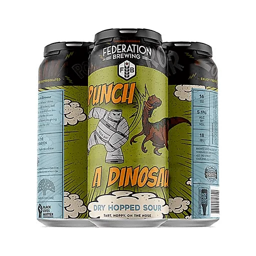Federation Brewing Punch A Dinosaur Dry Hopped Sour (4PKC 16 OZ
