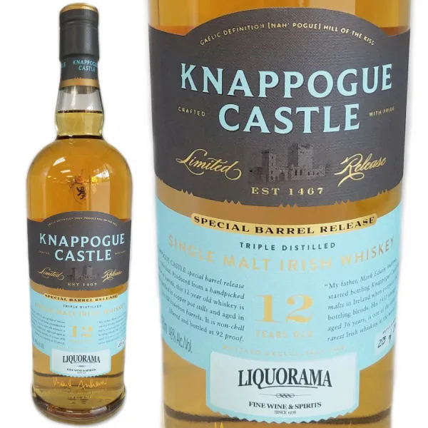 Knappogue Castle Special Barrel Release 12 Year Old Single Malt Irish Whiskey 750Ml