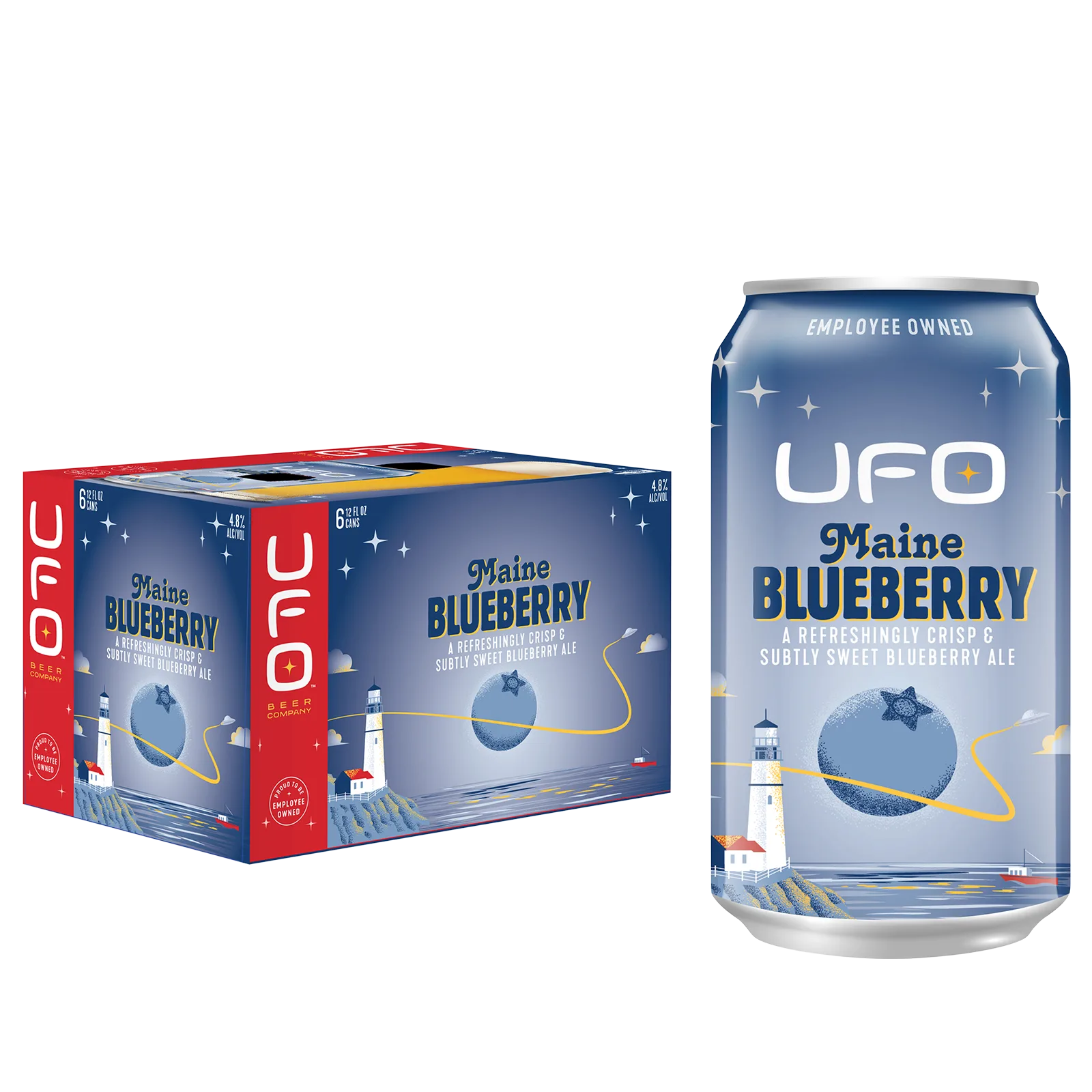 UFO Maine Blueberry Ale 6pk Can 4.8% ABV