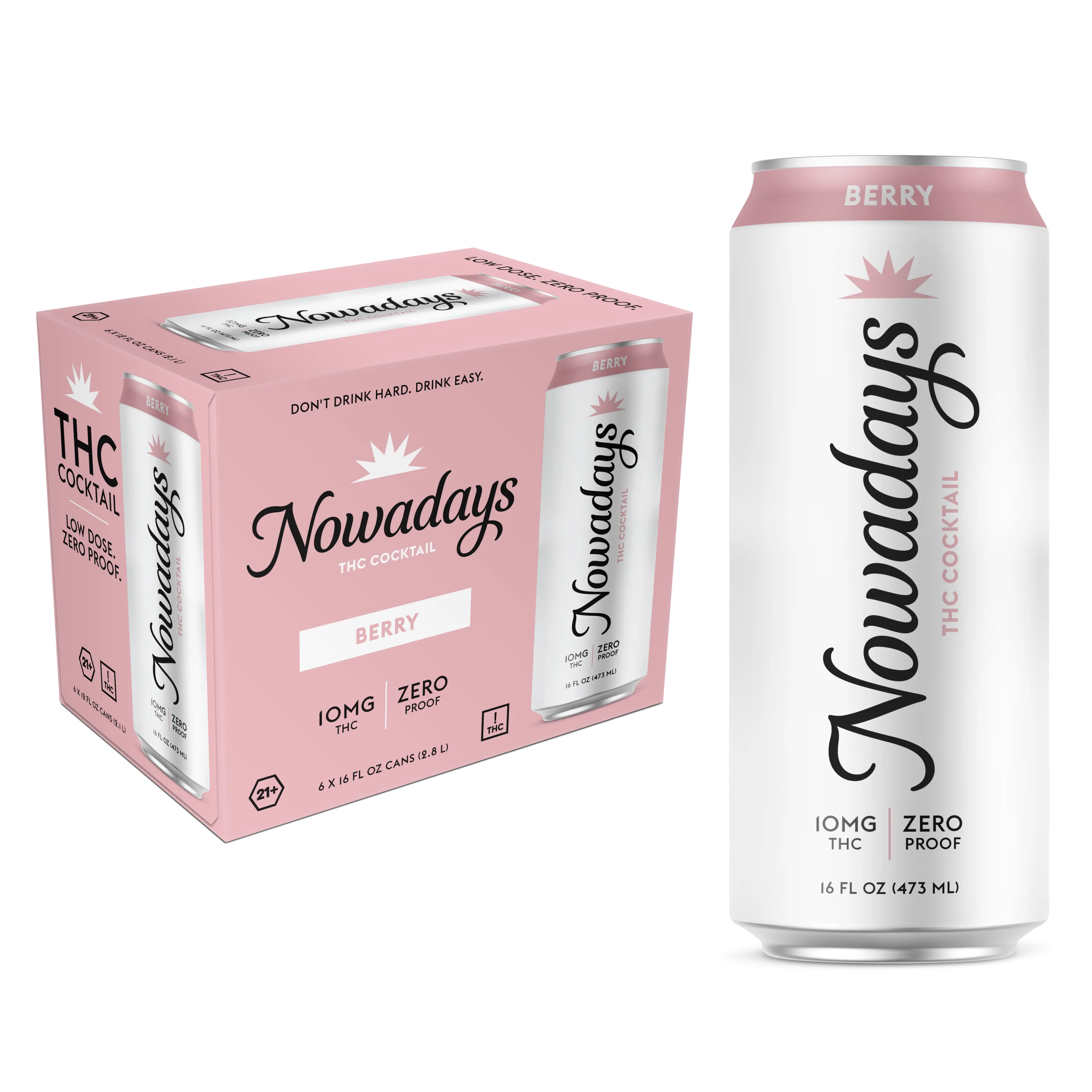 Nowadays Berry 10MG THC Drink 6pk 16oz Cans