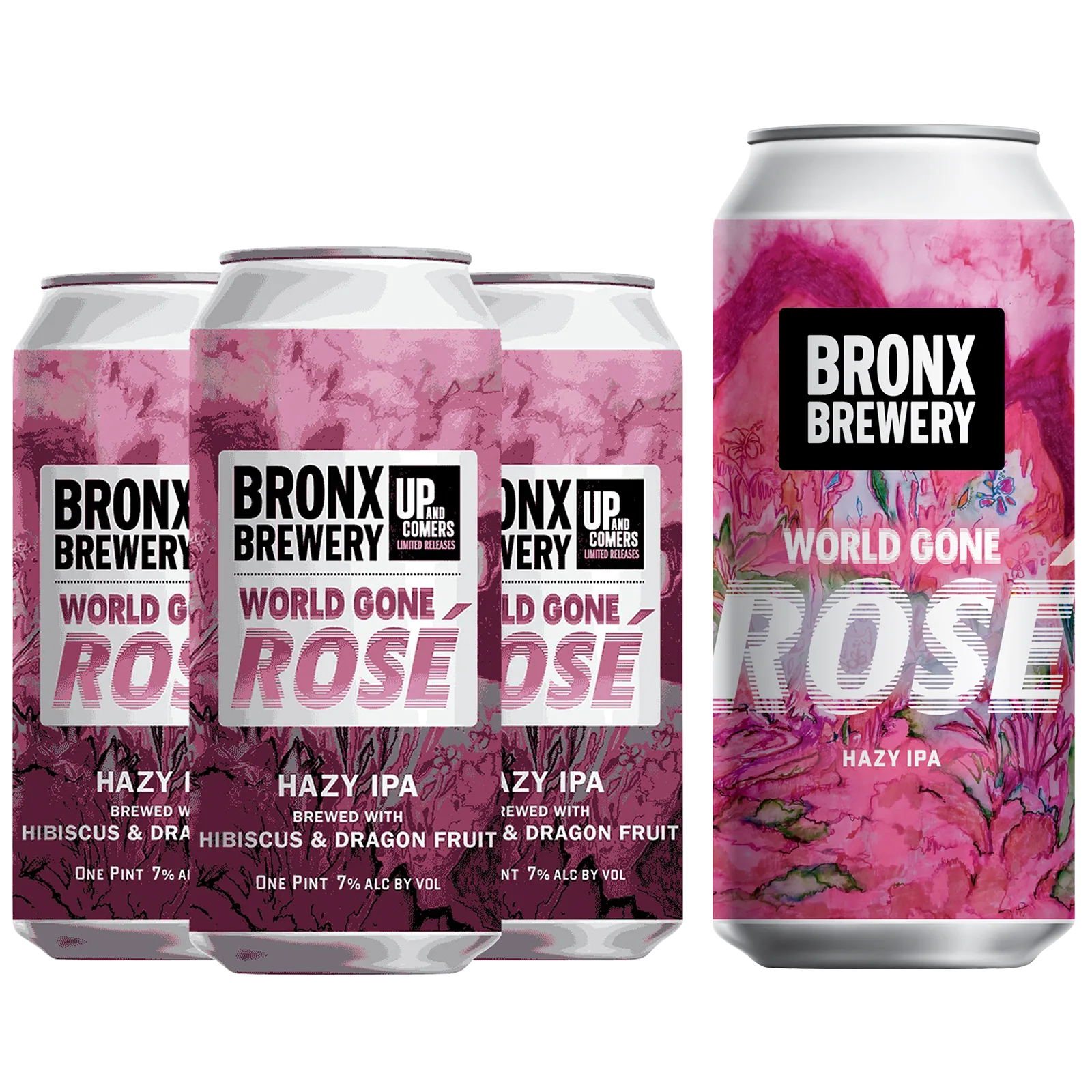 Bronx Brewery World Gone Rose 4pk 16oz Can 7% ABV