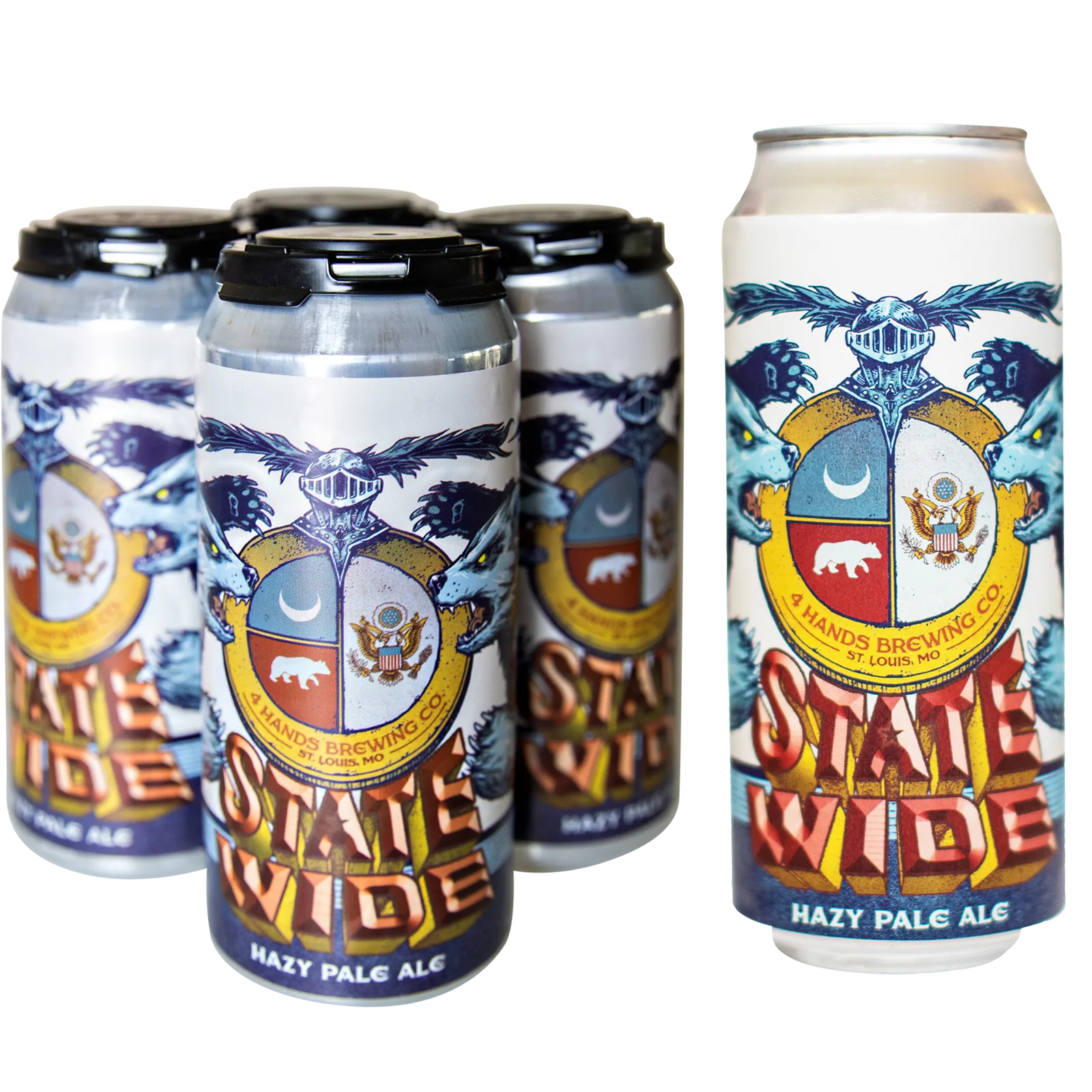 4 Hands State Wide Hazy Pale Ale 4pk 16oz 5.5% ABV