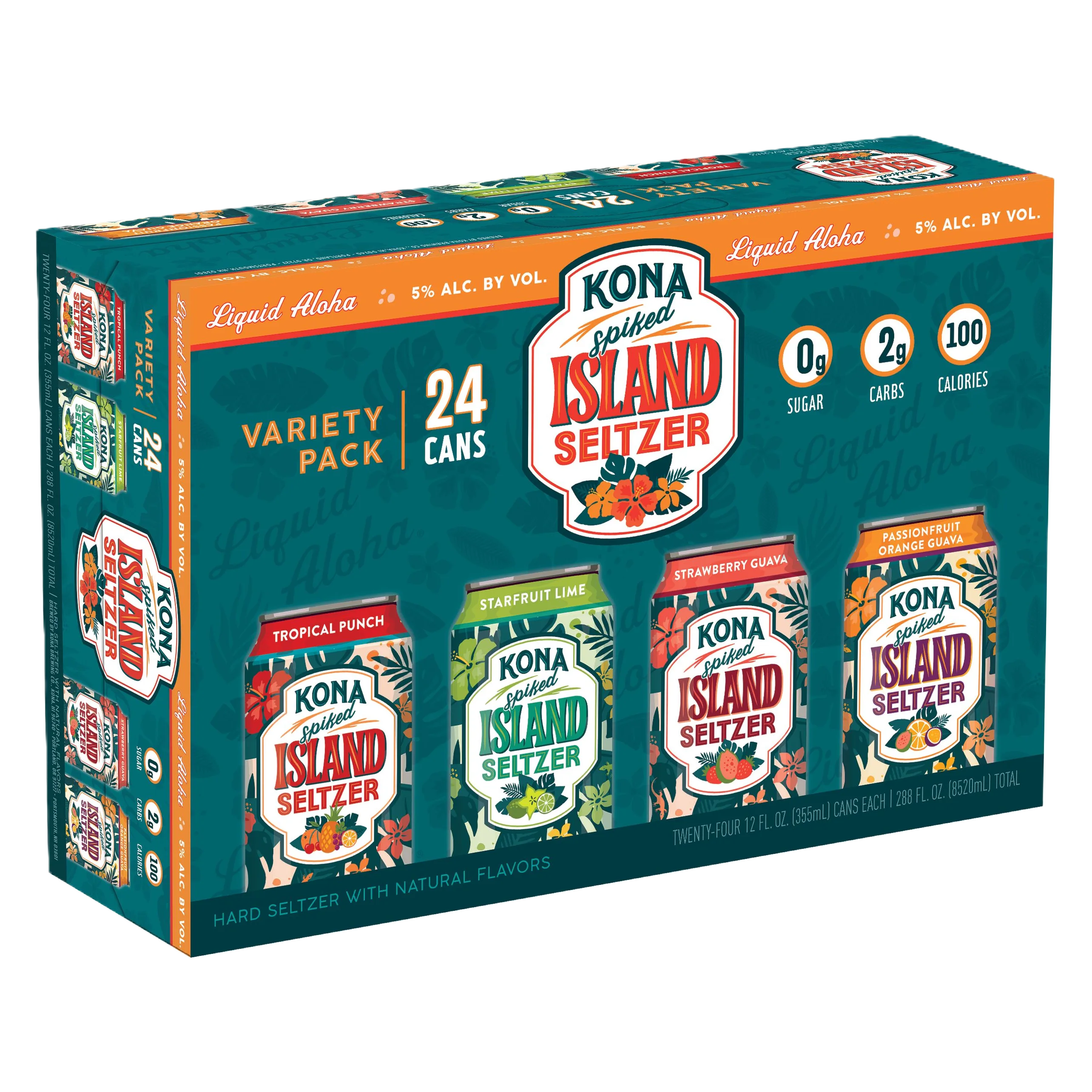 pid:57185 Kona Brewing Co. Spiked Island Seltzer Variety Pack (24PKC 12 OZ)