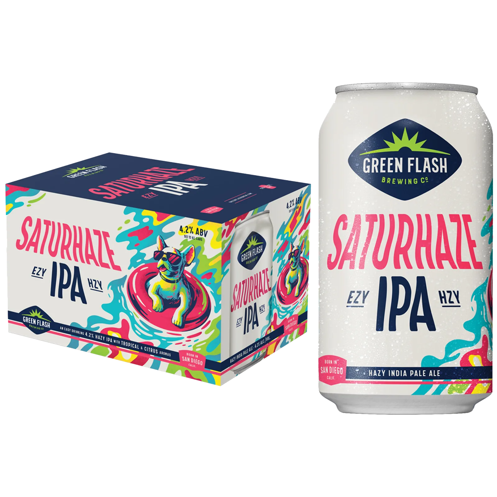Green Flash Saturhaze Session Hazy IPA 6pk Can 4.2% ABV