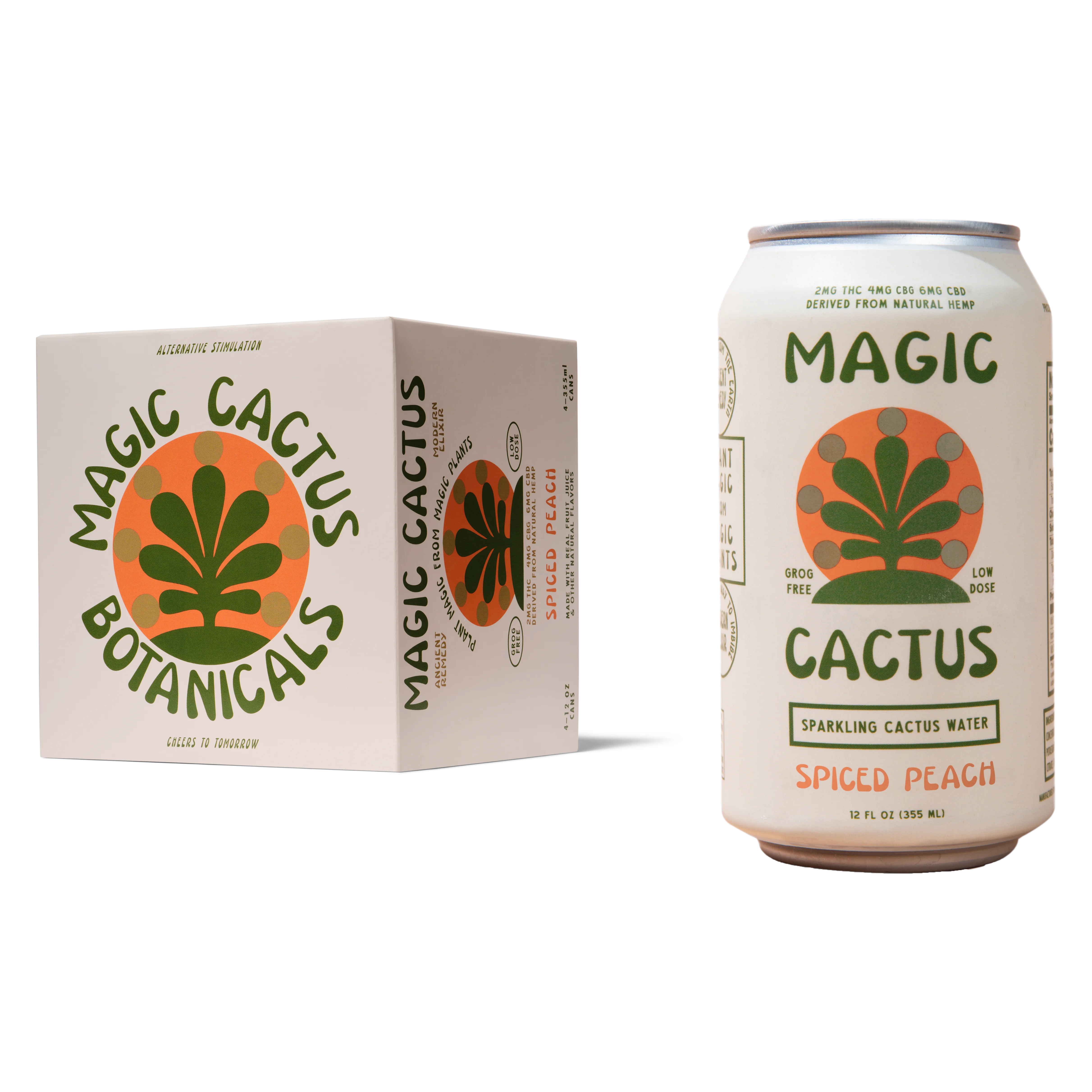 Magic Cactus 2mg THC Spiced Peach 4pk Cans