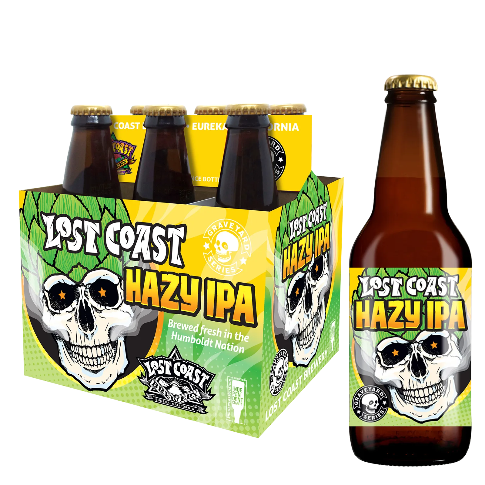 Lost Coast Hazy IPA 6pk Btl 6.0% ABV