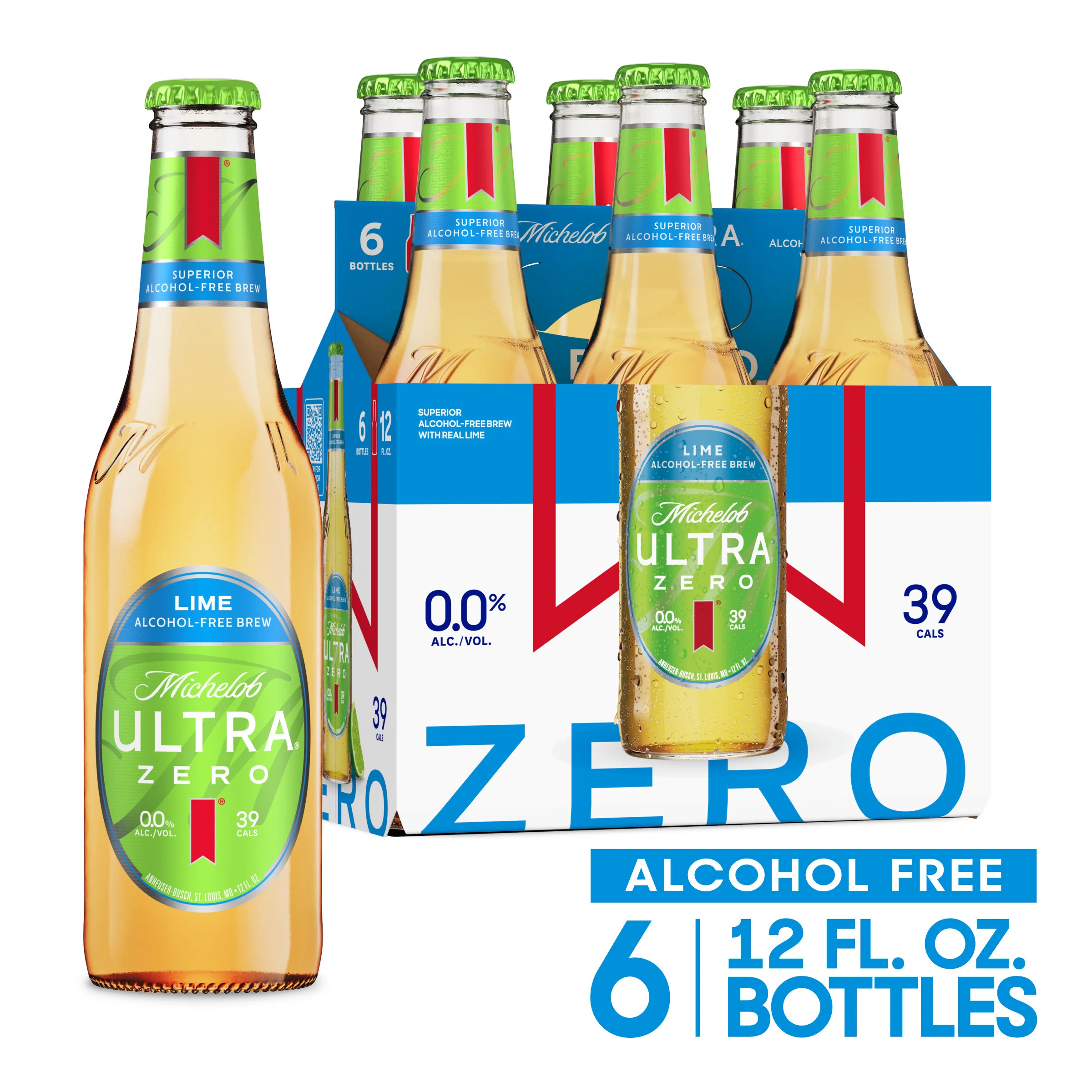 Michelob Ultra Zero Lime 6pk 12oz Bottle