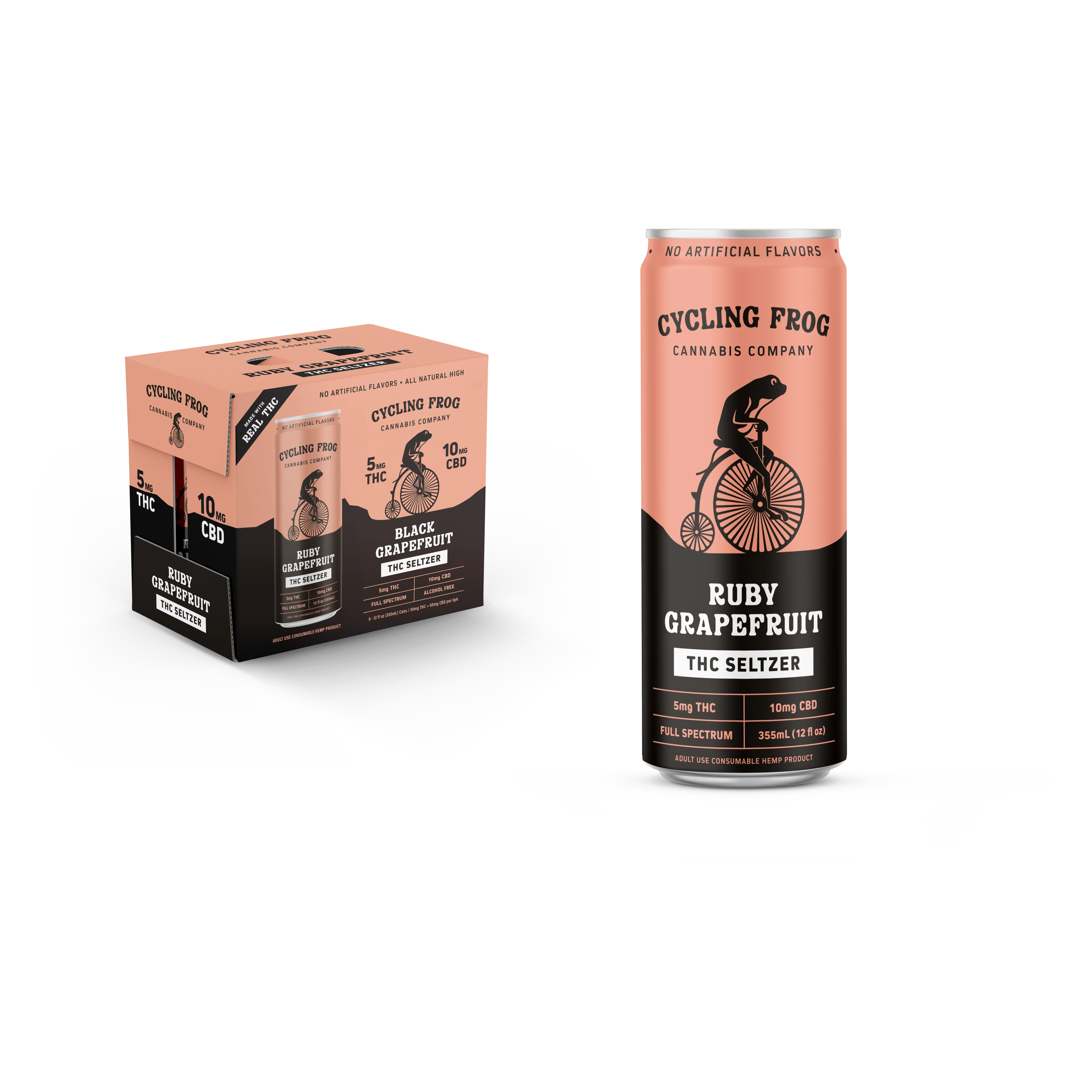 Cycling Frog 5mg THC Ruby Grapefruit Seltzer 6pk Can