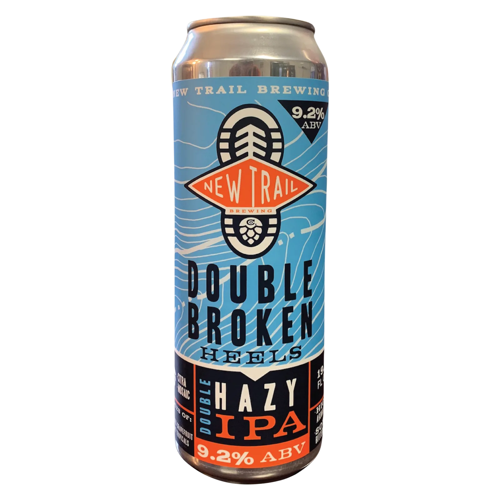 New Trail Brewery Double Broken Heels Hazy Double IPA 19.2oz Can 9.2% ABV