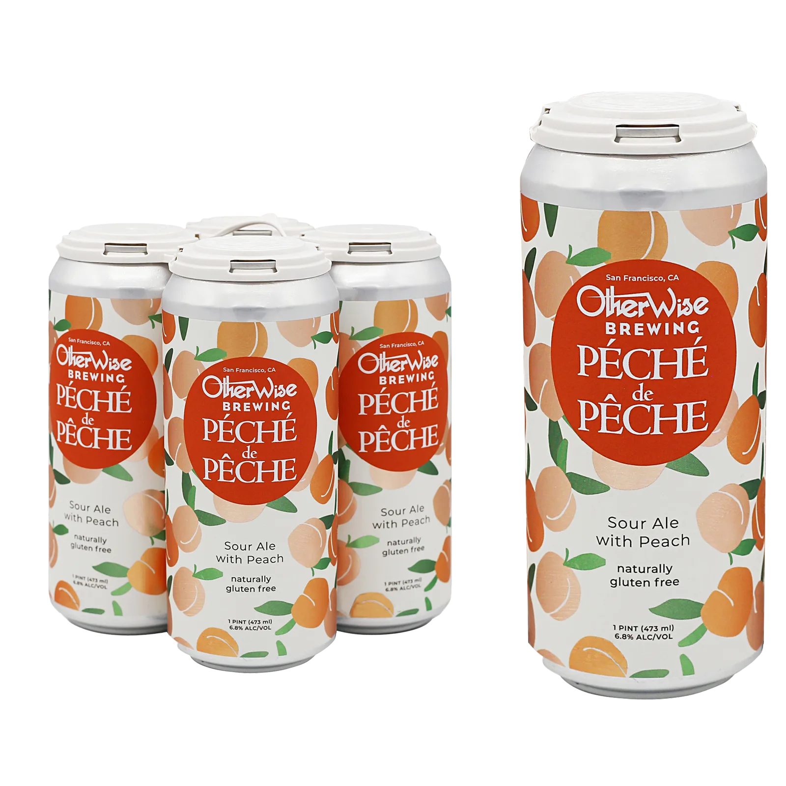 Otherwise Brewing Peche de Peche Sour Gluten Free 4pk 16oz Cans