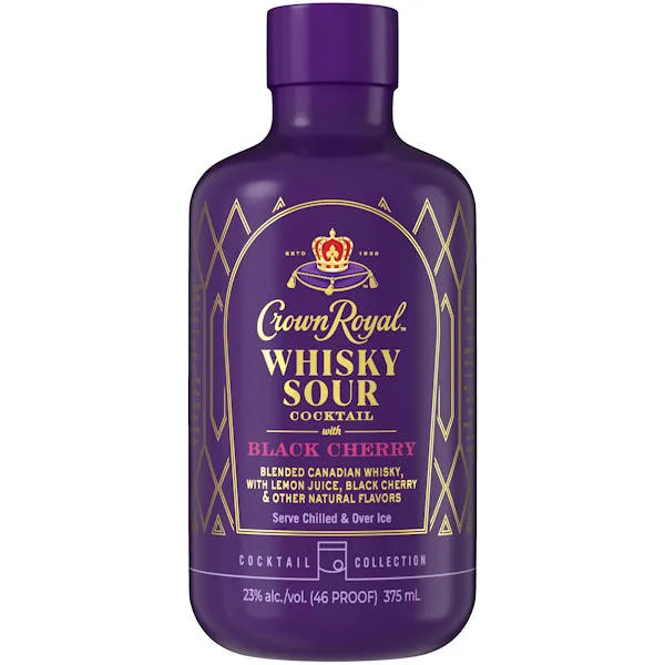 Crown Royal Whisky Sour Black Cherry Ready To Drink Cocktail 375Ml