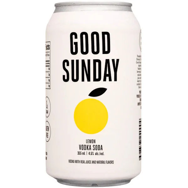 Good Sunday Lemon Vodka Soda Ready To Drink Cocktail 12Oz 4 Pack