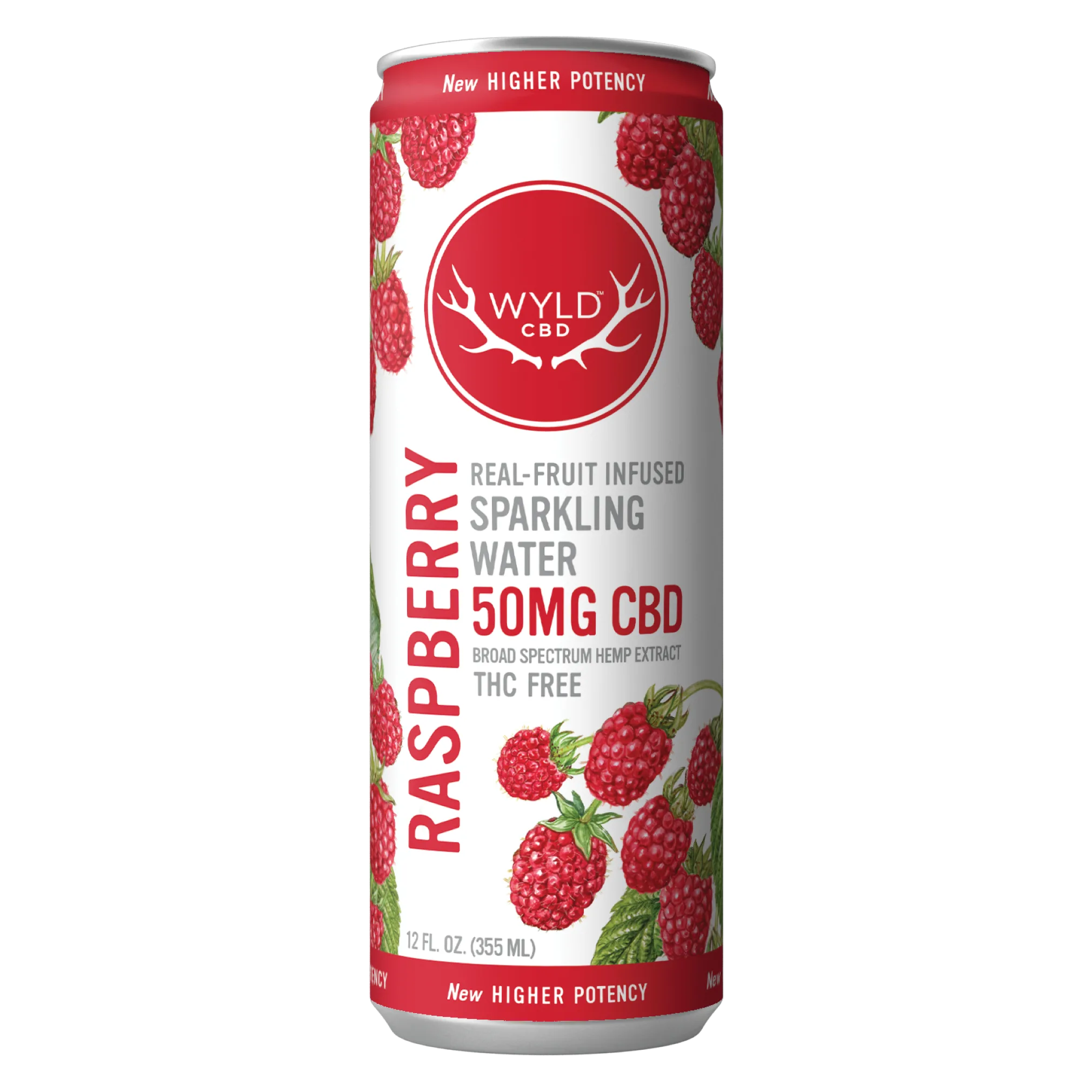 Wyld Raspberry 50mg CBD Sparkling Water Can