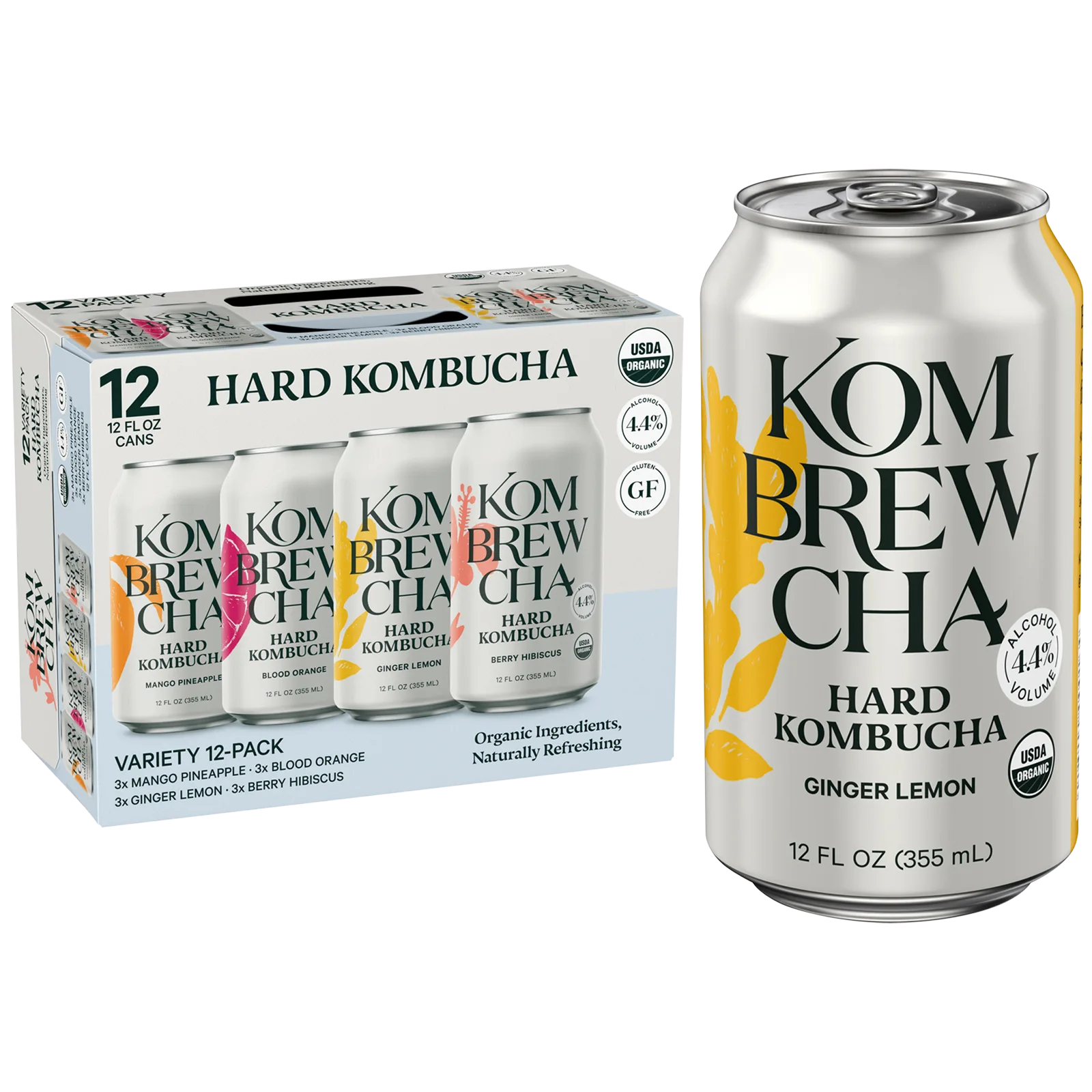 Kombrewcha Variety Pack 12pk 12oz Can 4.4% ABV