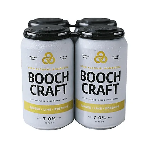 Boochcraft Kombucha Ginger + Lime + Rosehips (4PKC 12 OZ)
