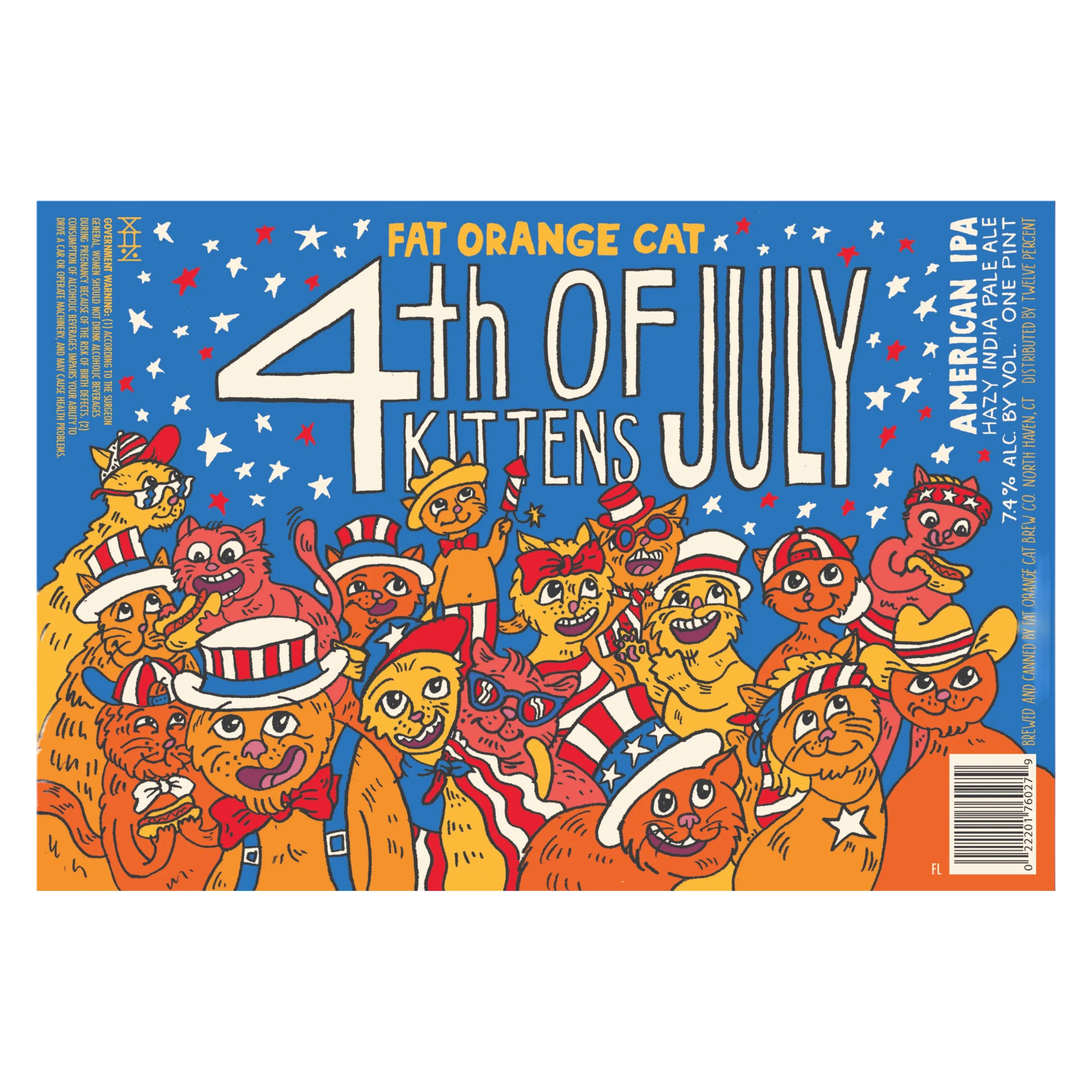 FAT ORNG CAT 4TH JULY KIT 4PKC