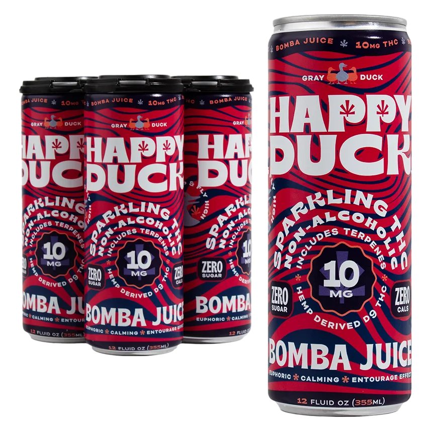 Happy Duck 10mg THC Bomba Juice 4pk Can