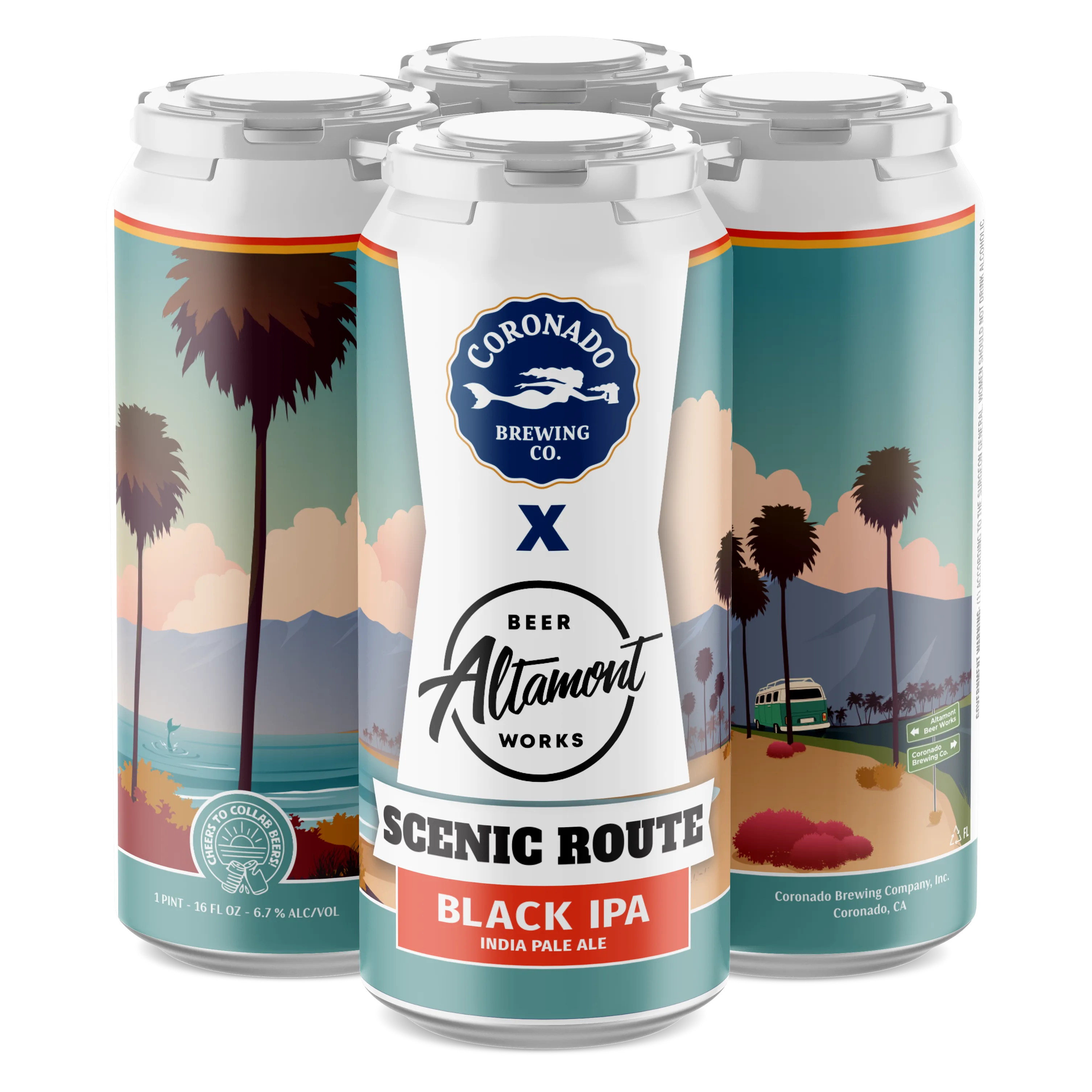 Coronado Scenic Route Black IPA 4pk 16oz Can
