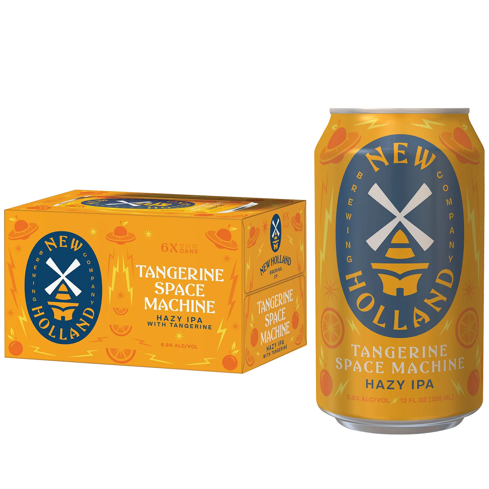 New Holland Tangerine Space Machine Hazy IPA 6pk Can 6.8% ABV