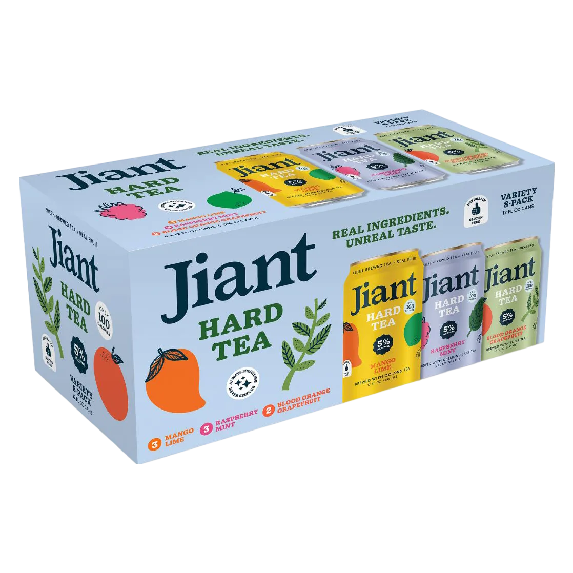 Jiant Hard Tea Variaty Pack 8pk 12oz Can 5.0% ABV