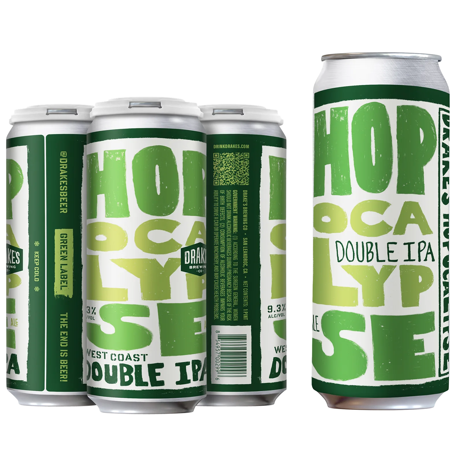 Drake's Brewing Co. Hopocalypse Double IPA Green Label 4pk 16oz Cans