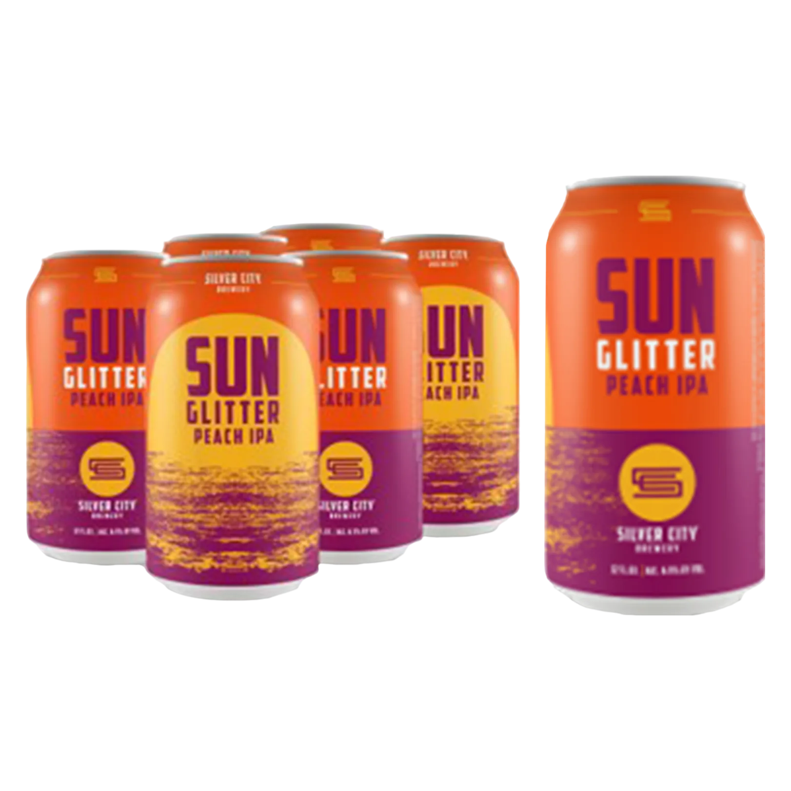 Silver City Sun Glitter Peach IPA 6pk Can 6.5% ABV