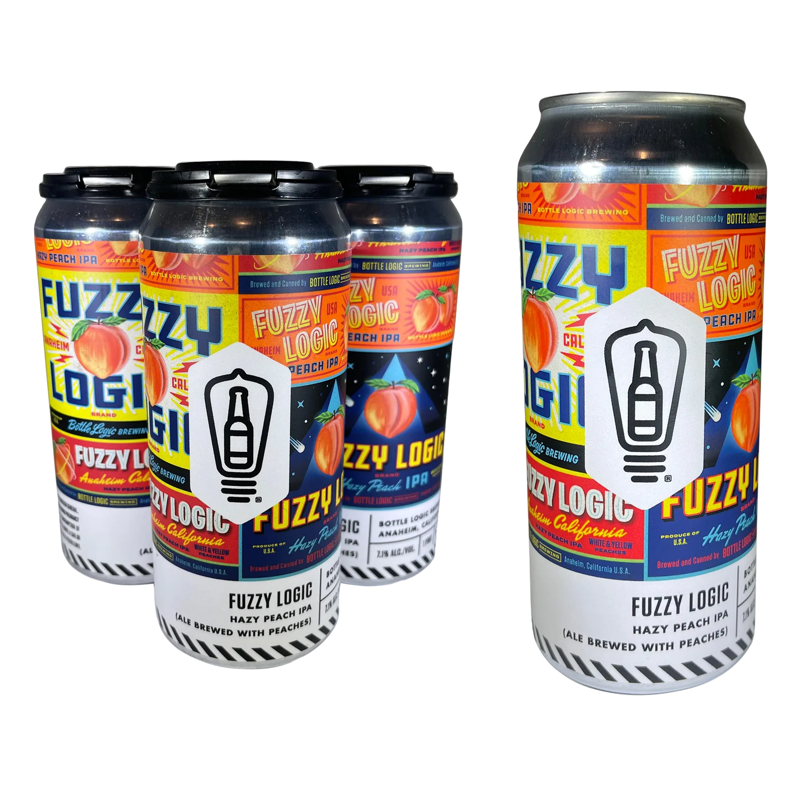 Logic Brewing Fuzzy Logic Hazy Peach IPA 4pk 16oz Cans