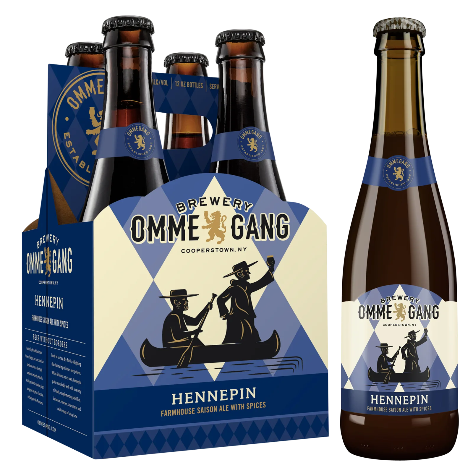 Ommegang Hennepin Saison Ale 4pk Btl 7.7% ABV