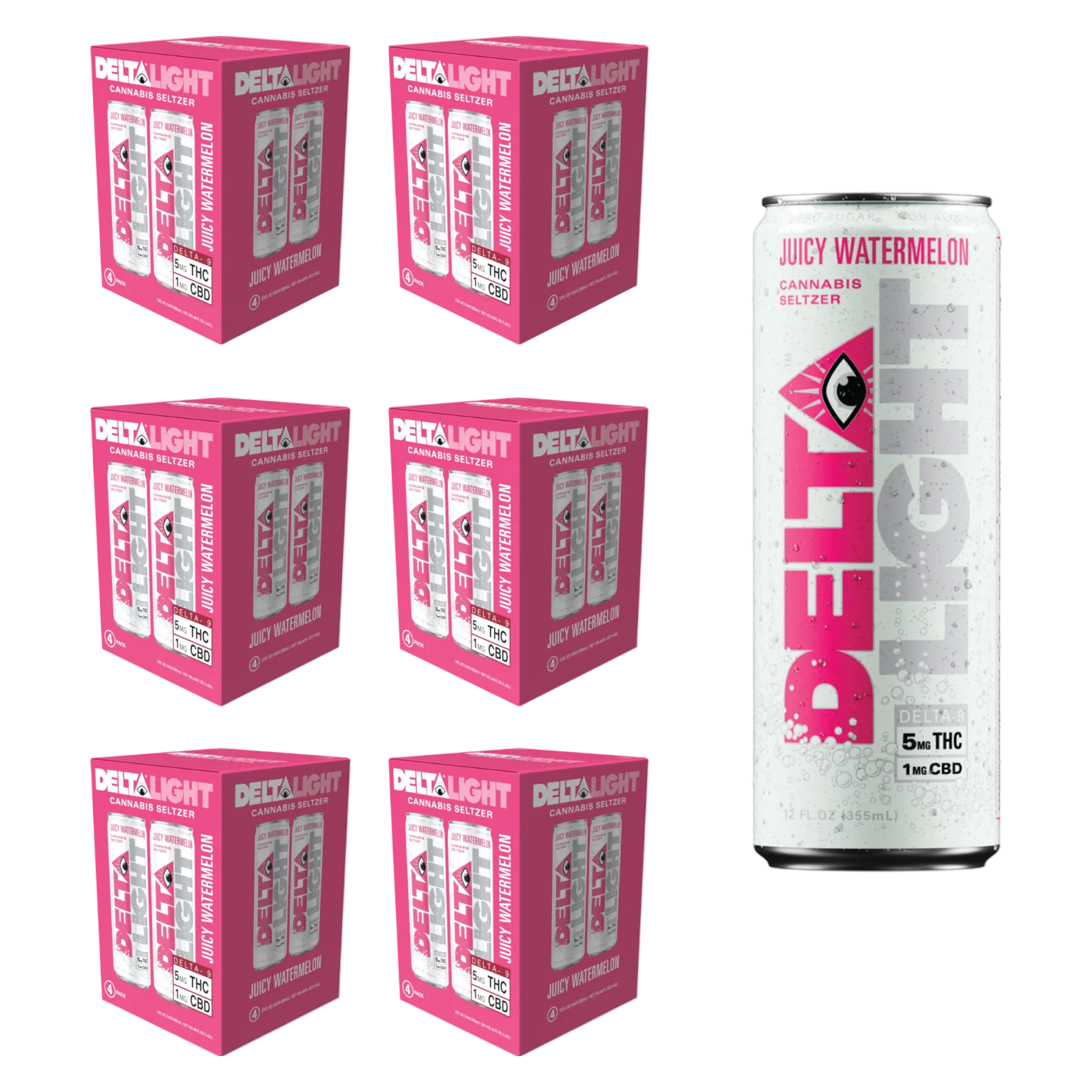 Delta Light 5mg THC Juicy Watermelon Seltzer 24pk Can