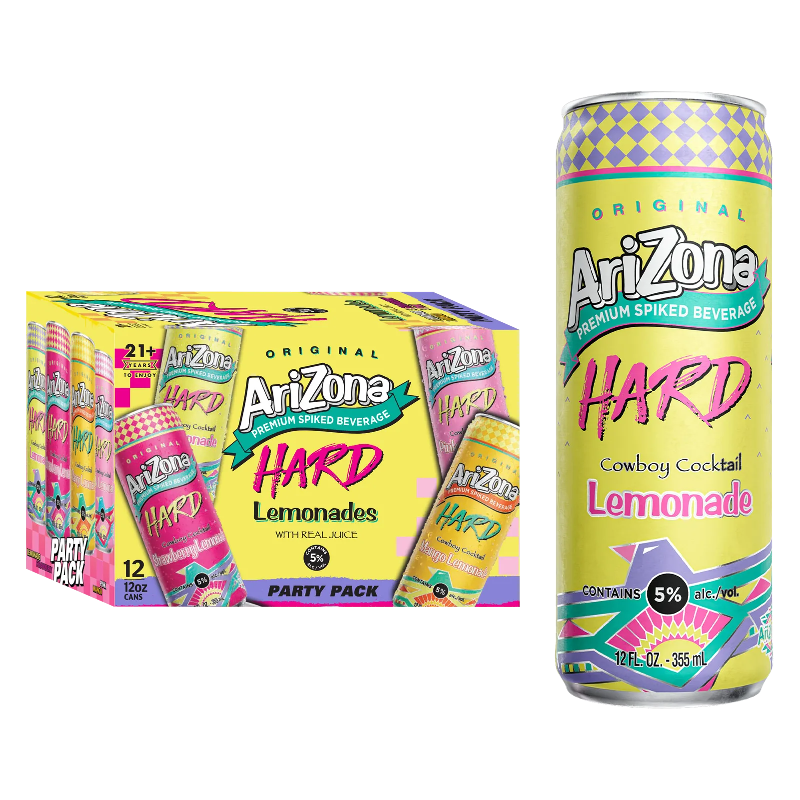 Arizona Hard Lemonade Party Pack 12pk 12oz Can 5.0% ABV