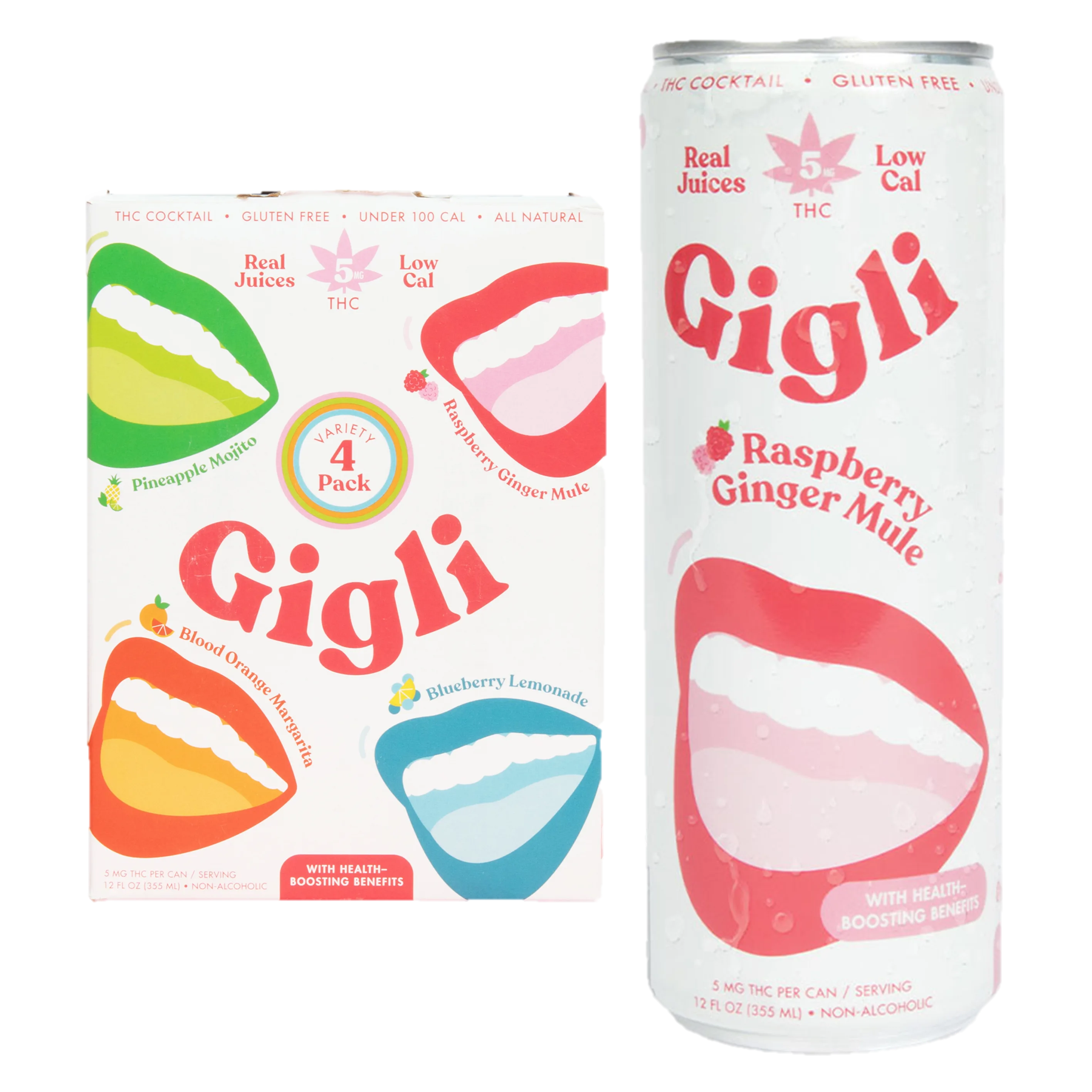 Gigli 5mg THC Variety Pack 4pk Can