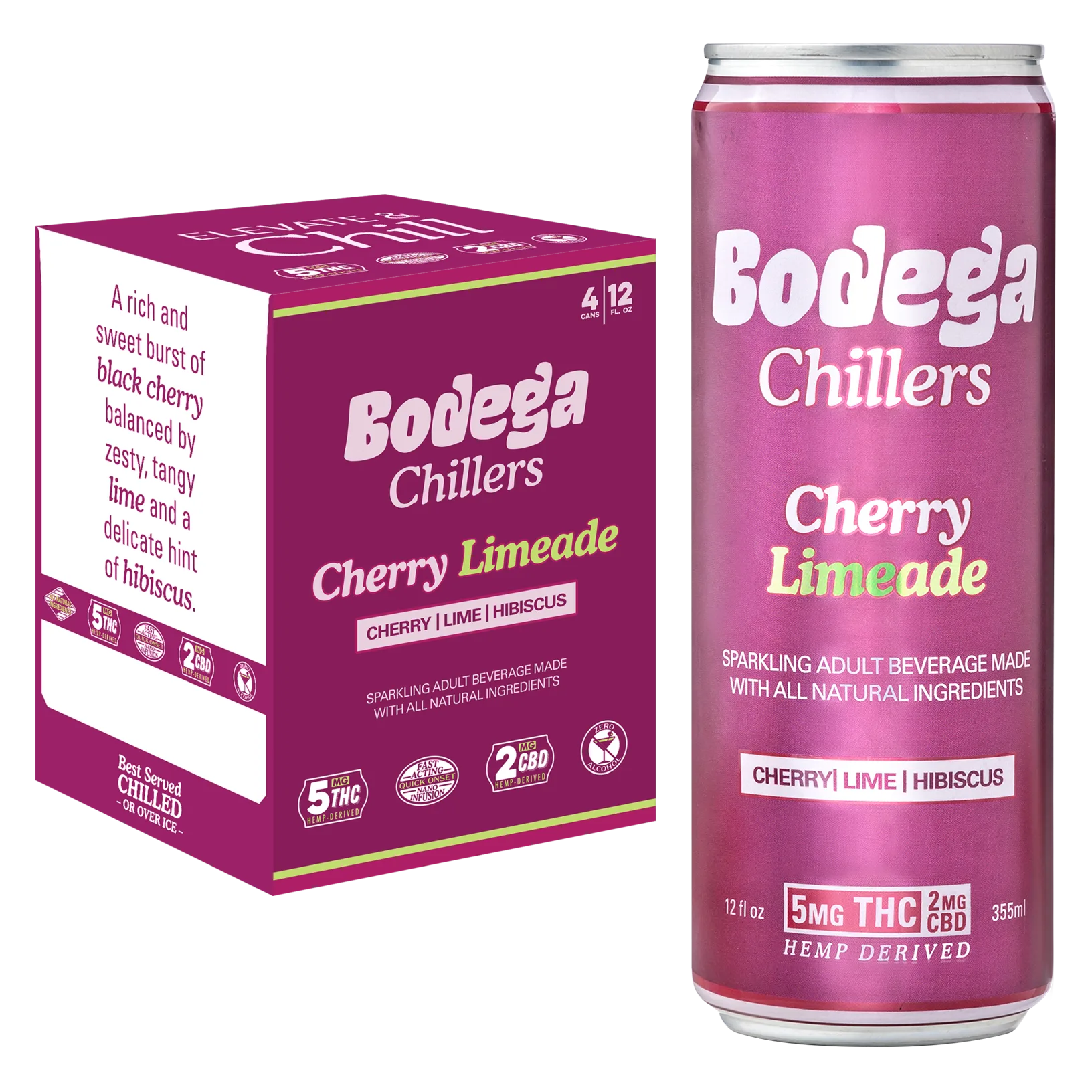 Bodega 5mg THC Cherry Limeade Chiller 4pk Can