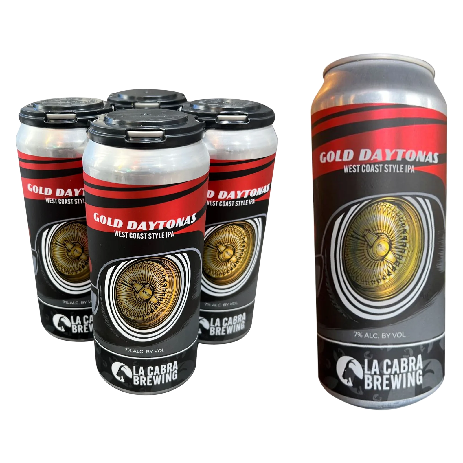 La Cabra Gold Daytonas 4pk 16oz Can 7% ABV