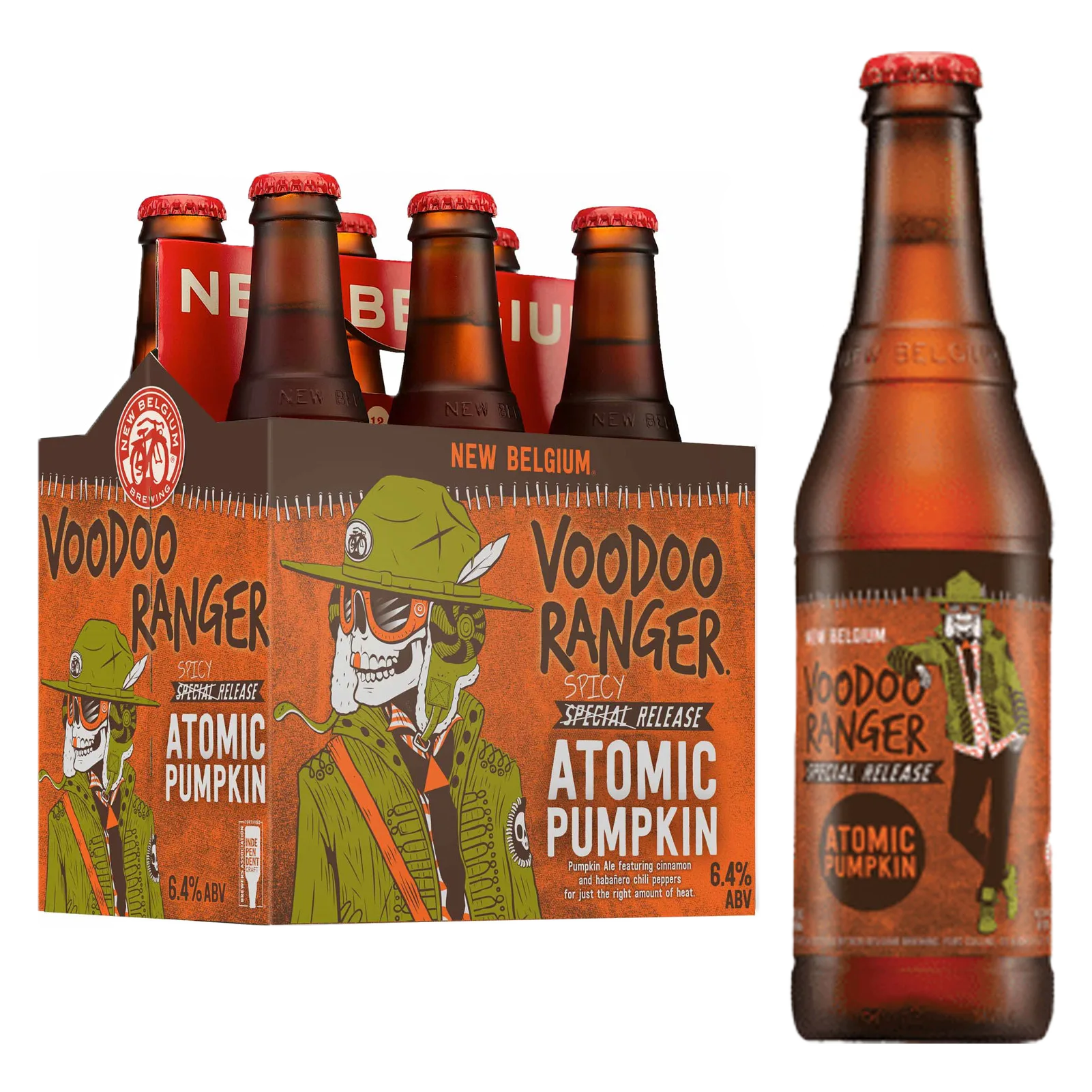 New Belgium Voodoo Ranger Atomic Pumpkin 6pk Btl 6.4% ABV
