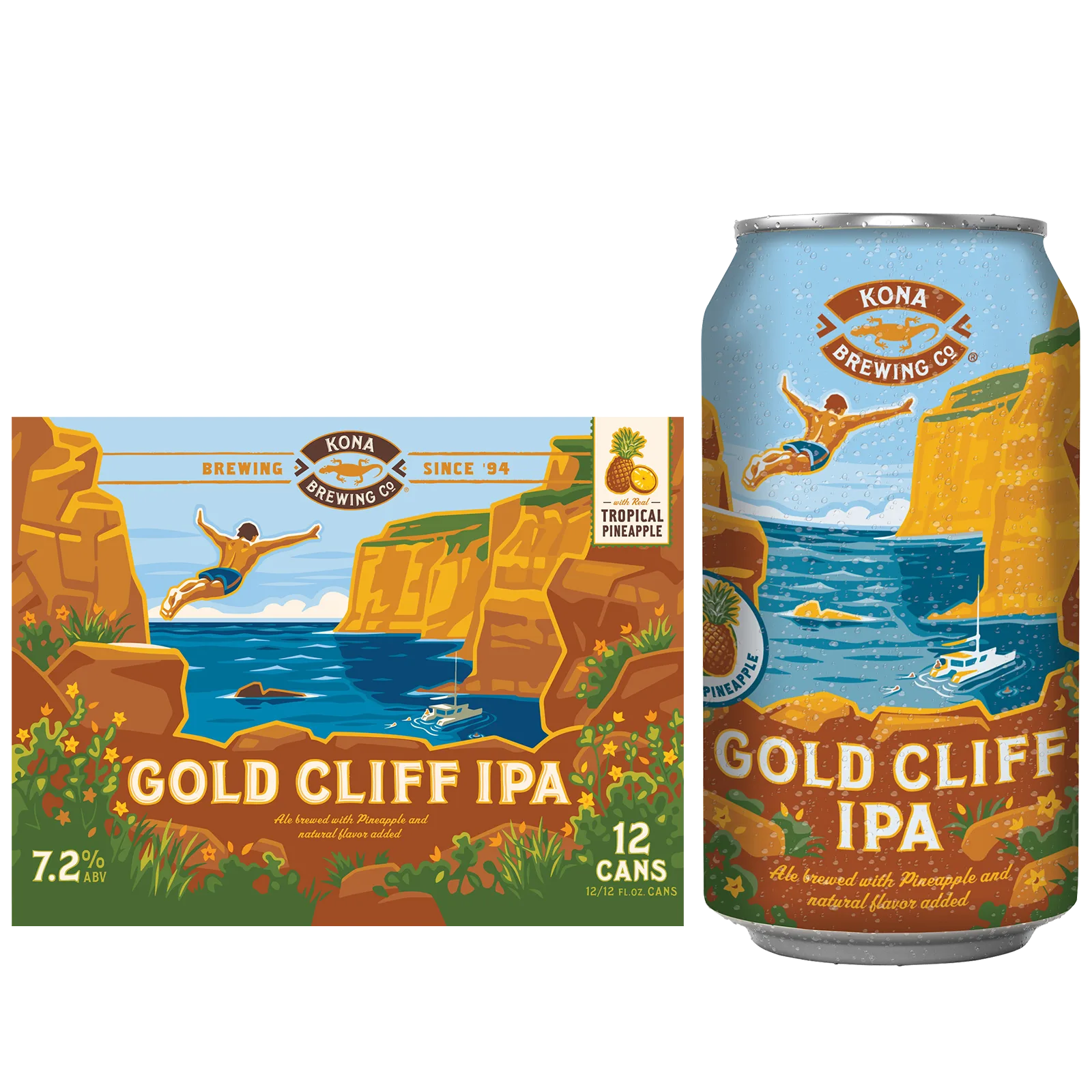 Kona Gold Cliff IPA 12pk Can